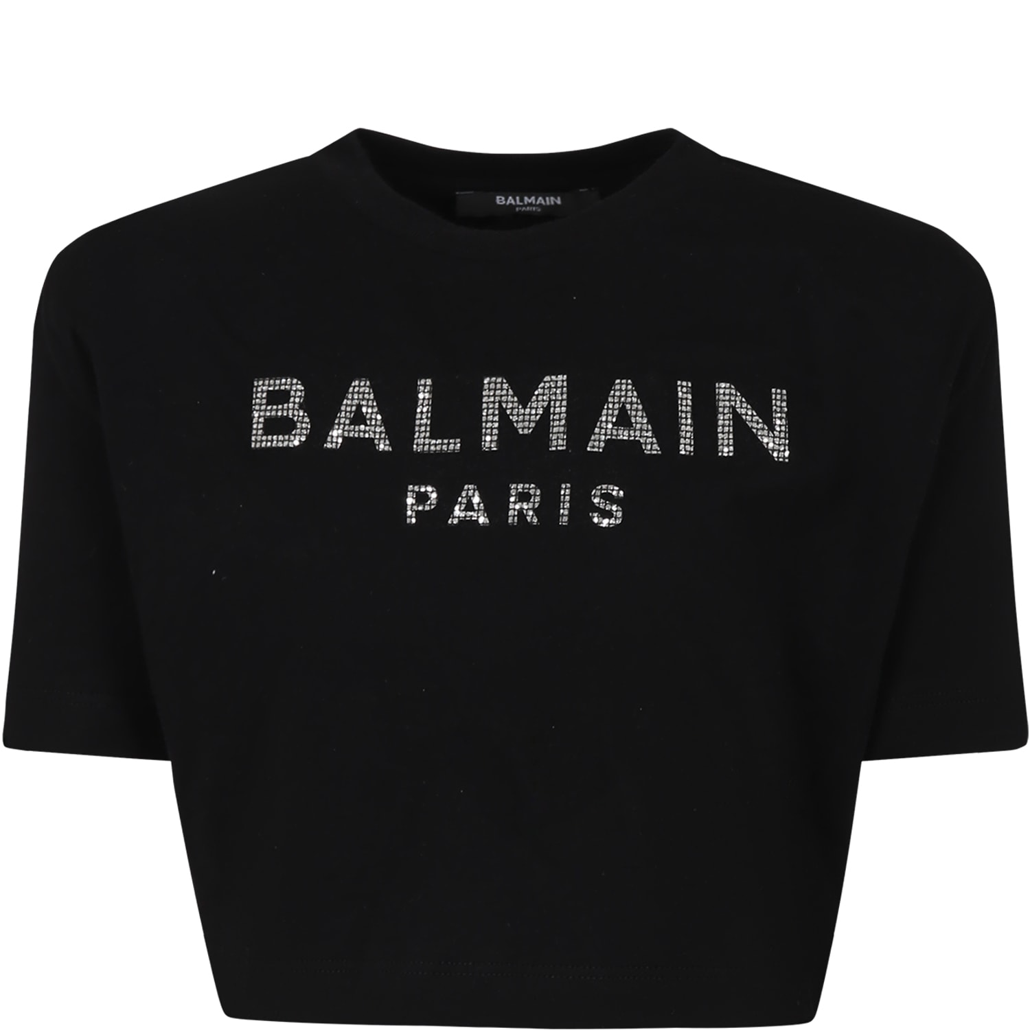 Balmain Kids' Black T-shirt For Girl With Logo