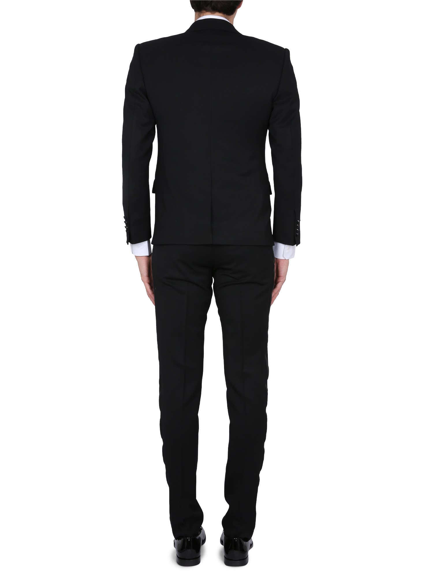 Dolce & Gabbana Wool And Silk Martini-fit Suit In Black