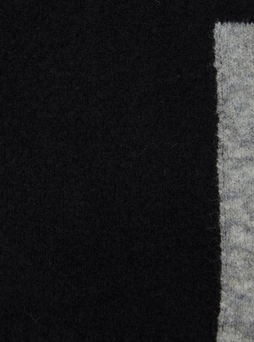 Semicouture Black Scarf With Contrasting Detail In Wool Woman In Black