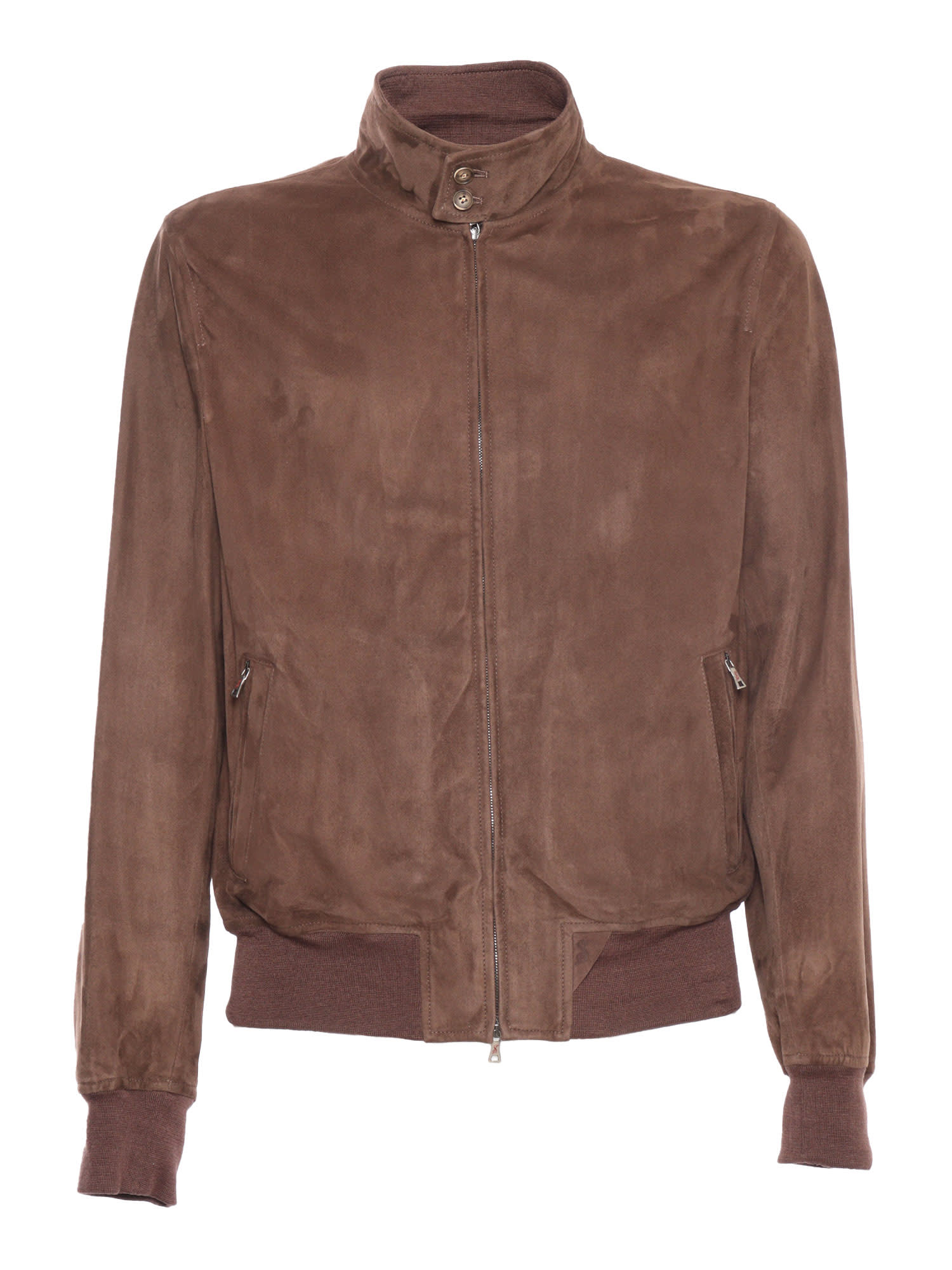 Shop Stewart Suede Boston Jacket In Brown