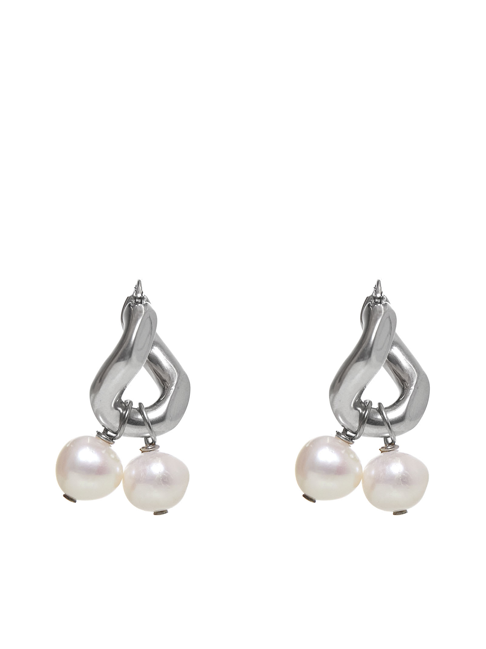 Shop Jil Sander Earrings In Silver