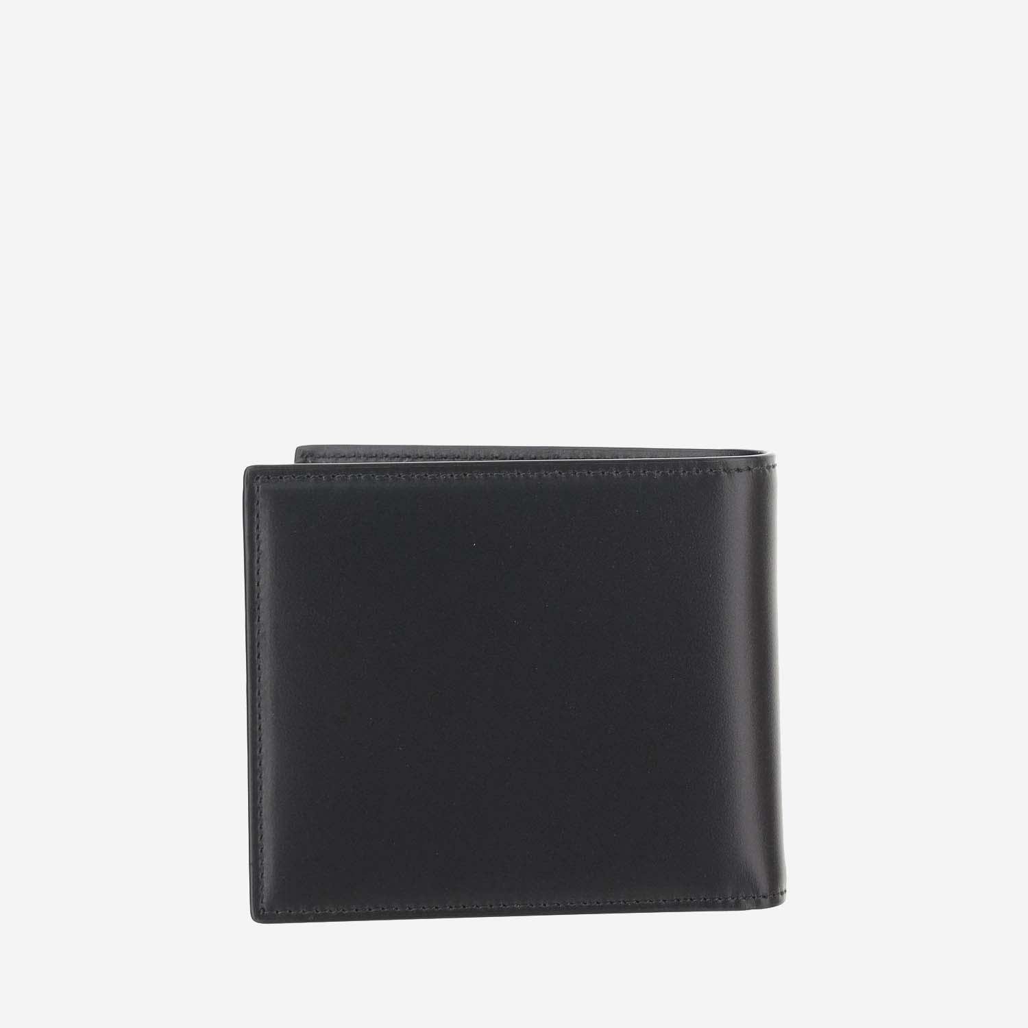 Shop Dolce & Gabbana Calfskin Leather Bifold Wallet In Black