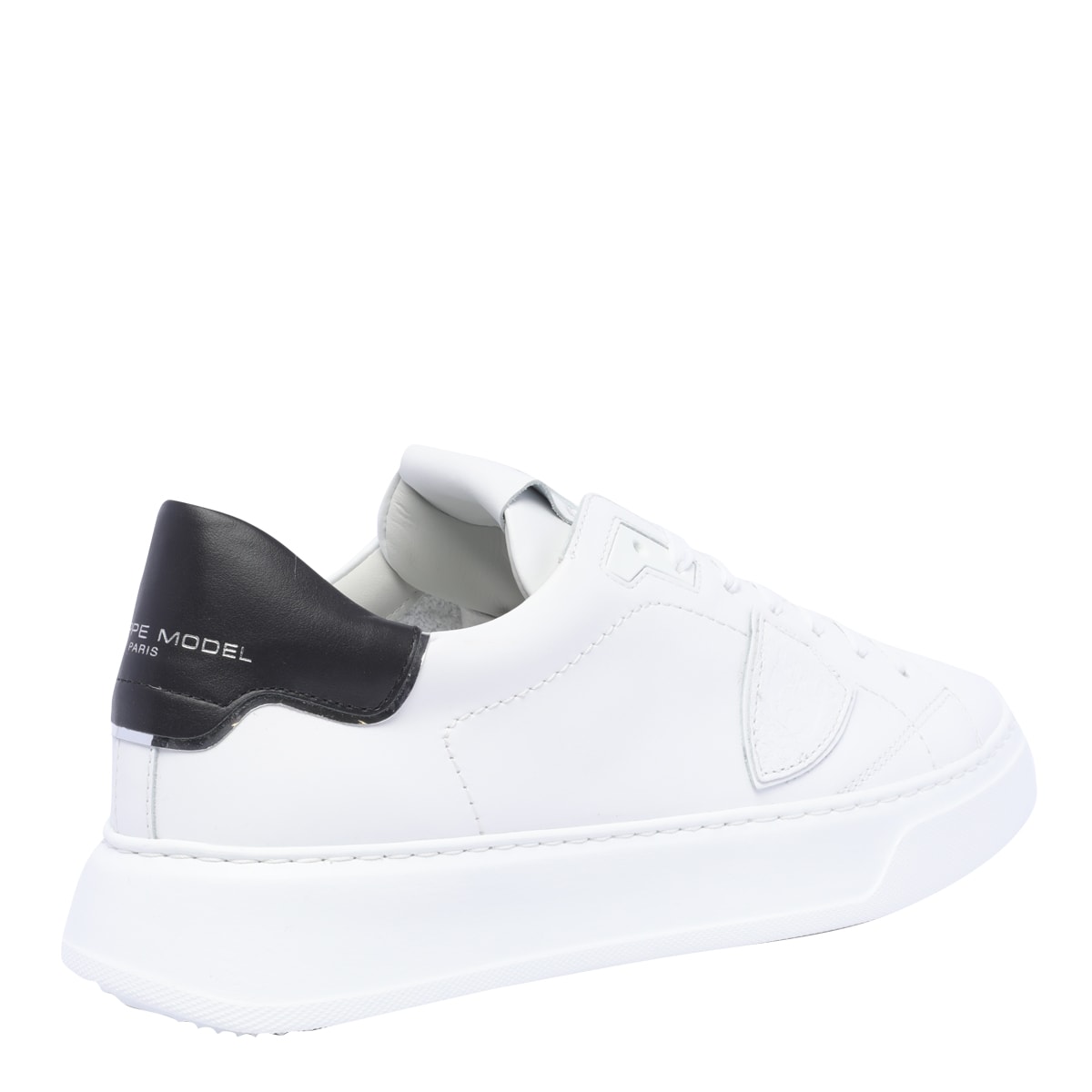 Shop Philippe Model Temple Sneakers In White, Black