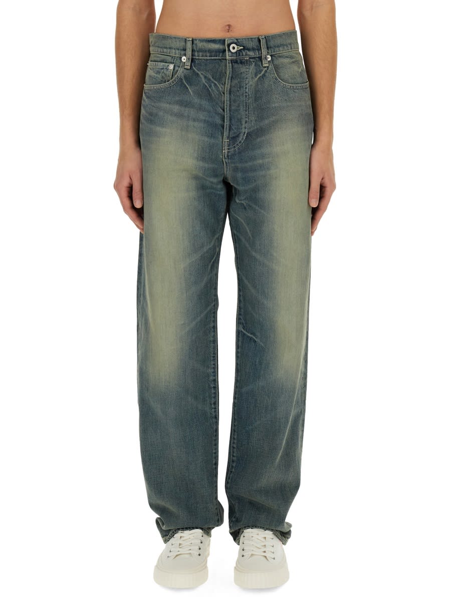 Shop Kenzo Asagao Straight Jeans  Creations In Blue