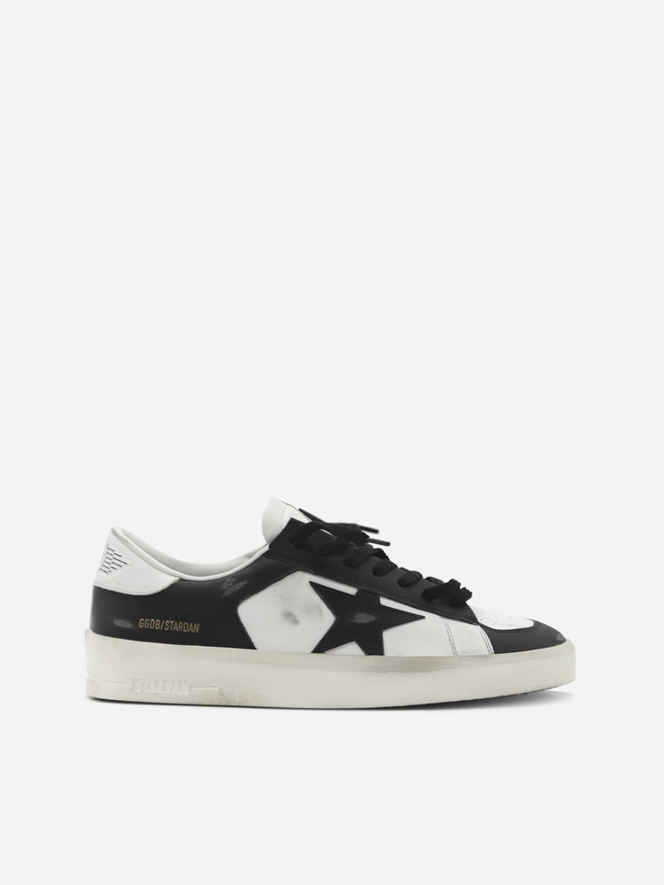 Golden Goose Stardan Sneakers In Leather With Contrasting Inserts