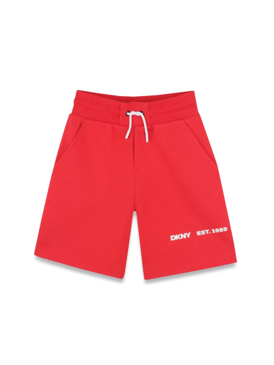 Dkny Logo-print Drawstring Shorts In Red
