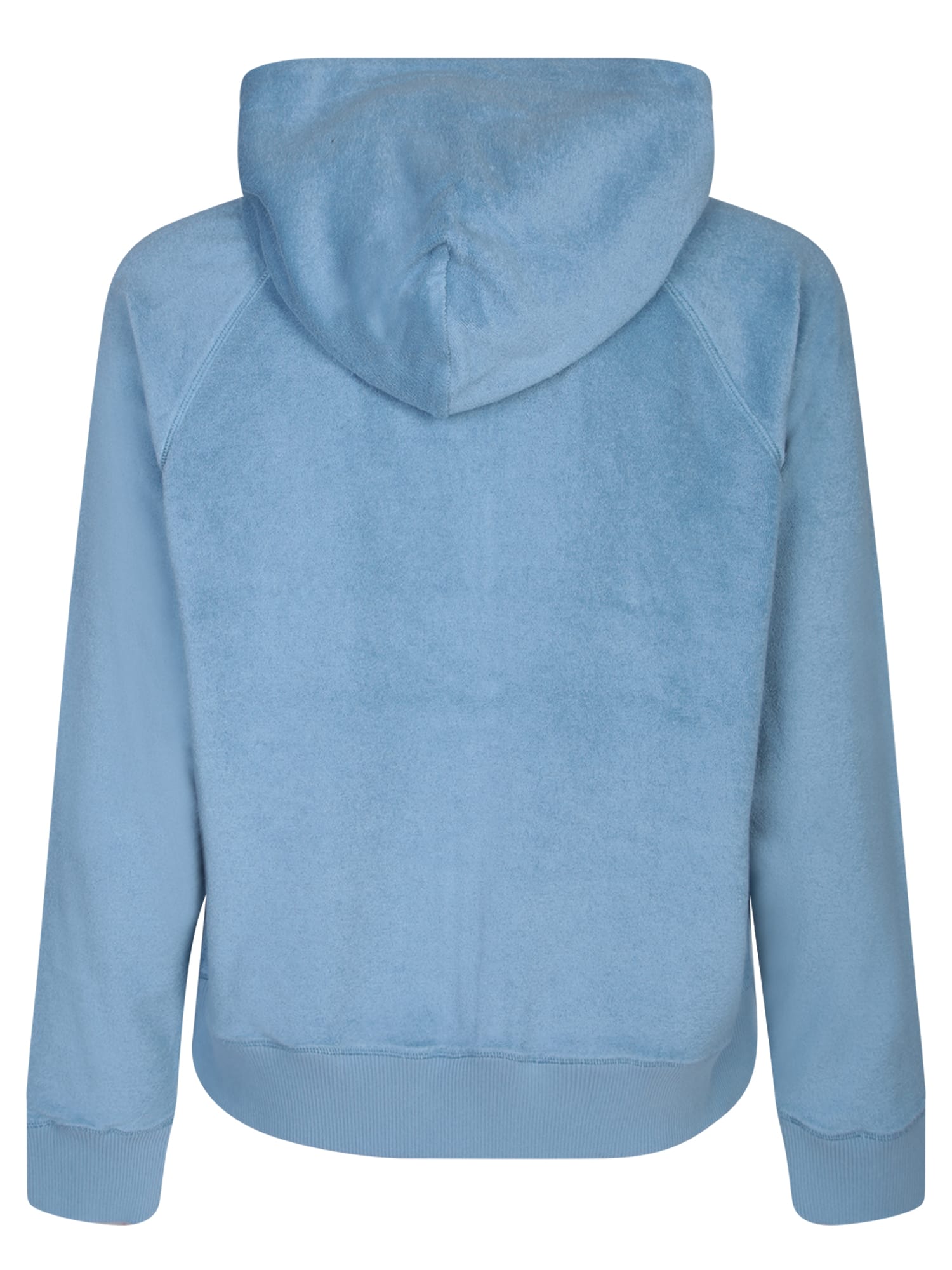 Shop Tom Ford Terry-effect Light Blue Hoodie