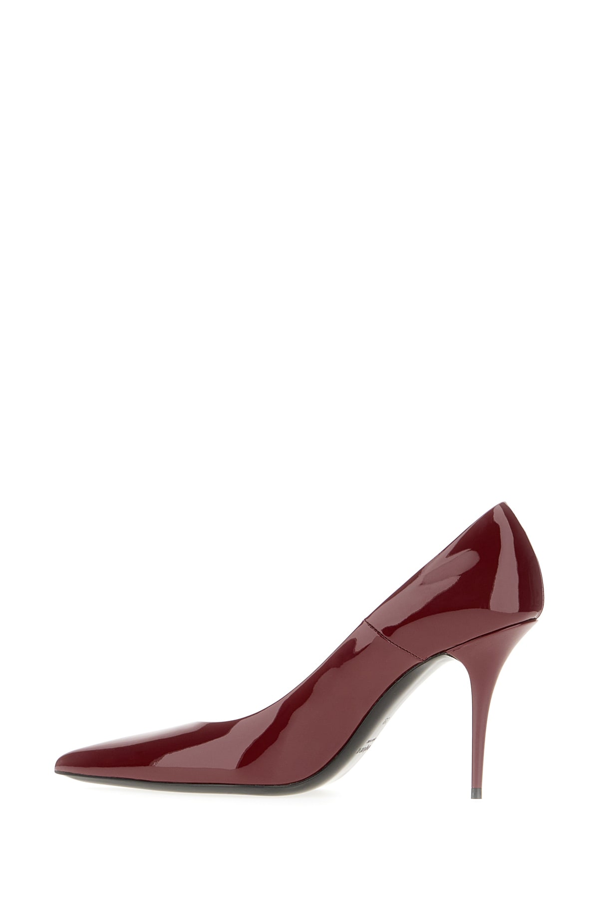 Shop Saint Laurent Burgundy Leather Norma Pumps In Grenat