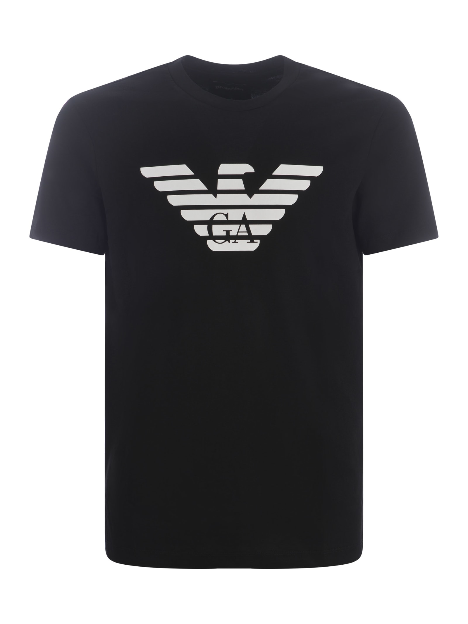 Emporio Armani Eagle-logo T-shirt In Blue