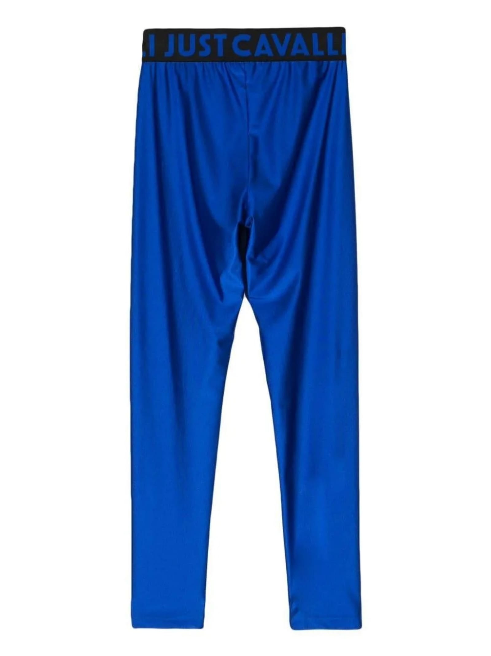 Just Cavalli Logo-print Leggins In Blue