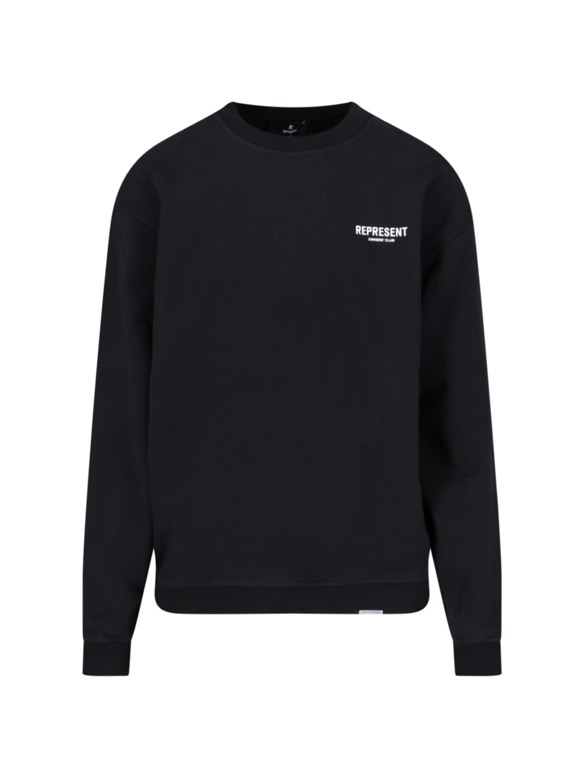 Shop Represent Logo Crewneck Sweatshirt In Black