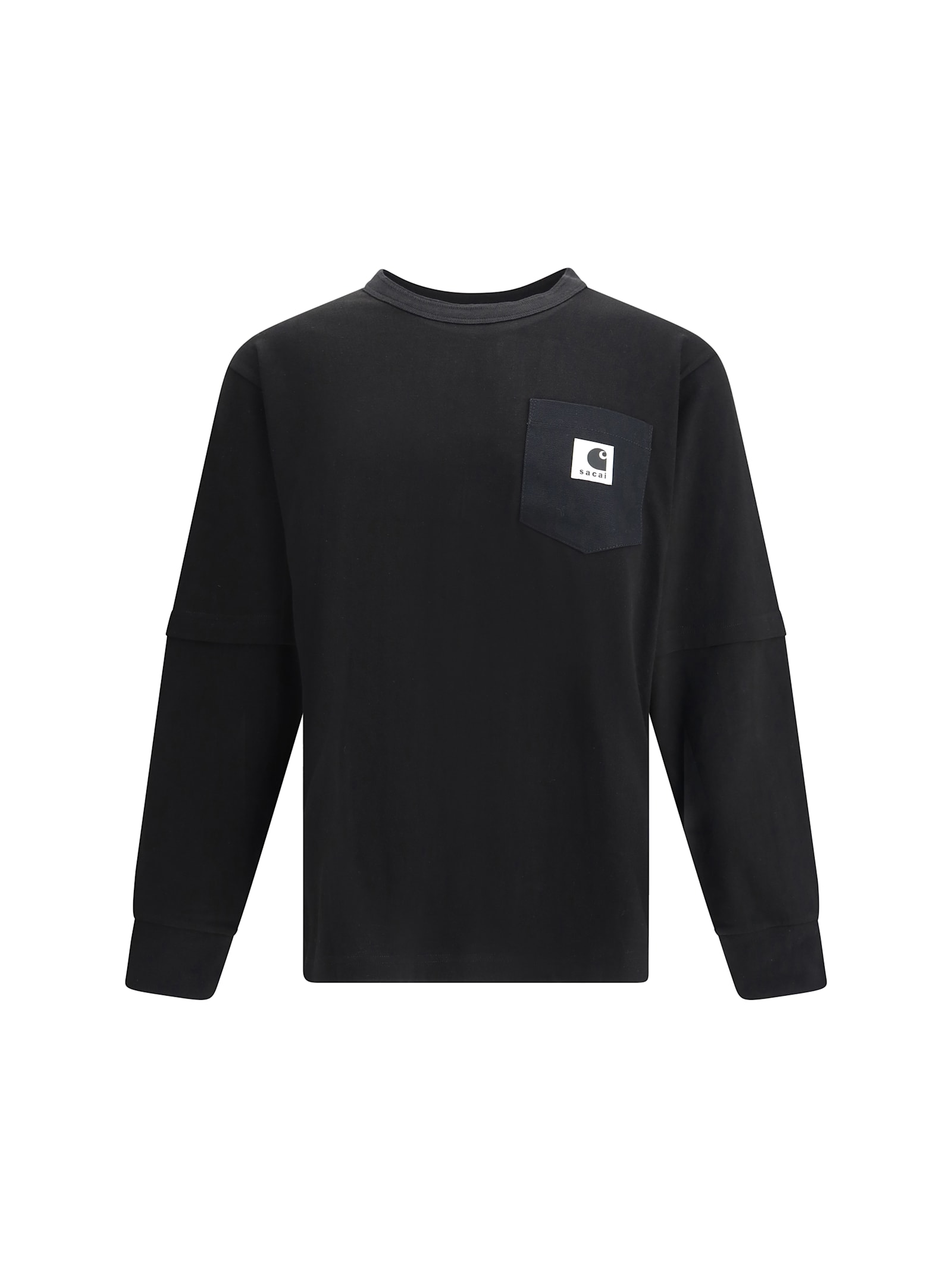 Sacai Long-sleeved T-shirt In Black