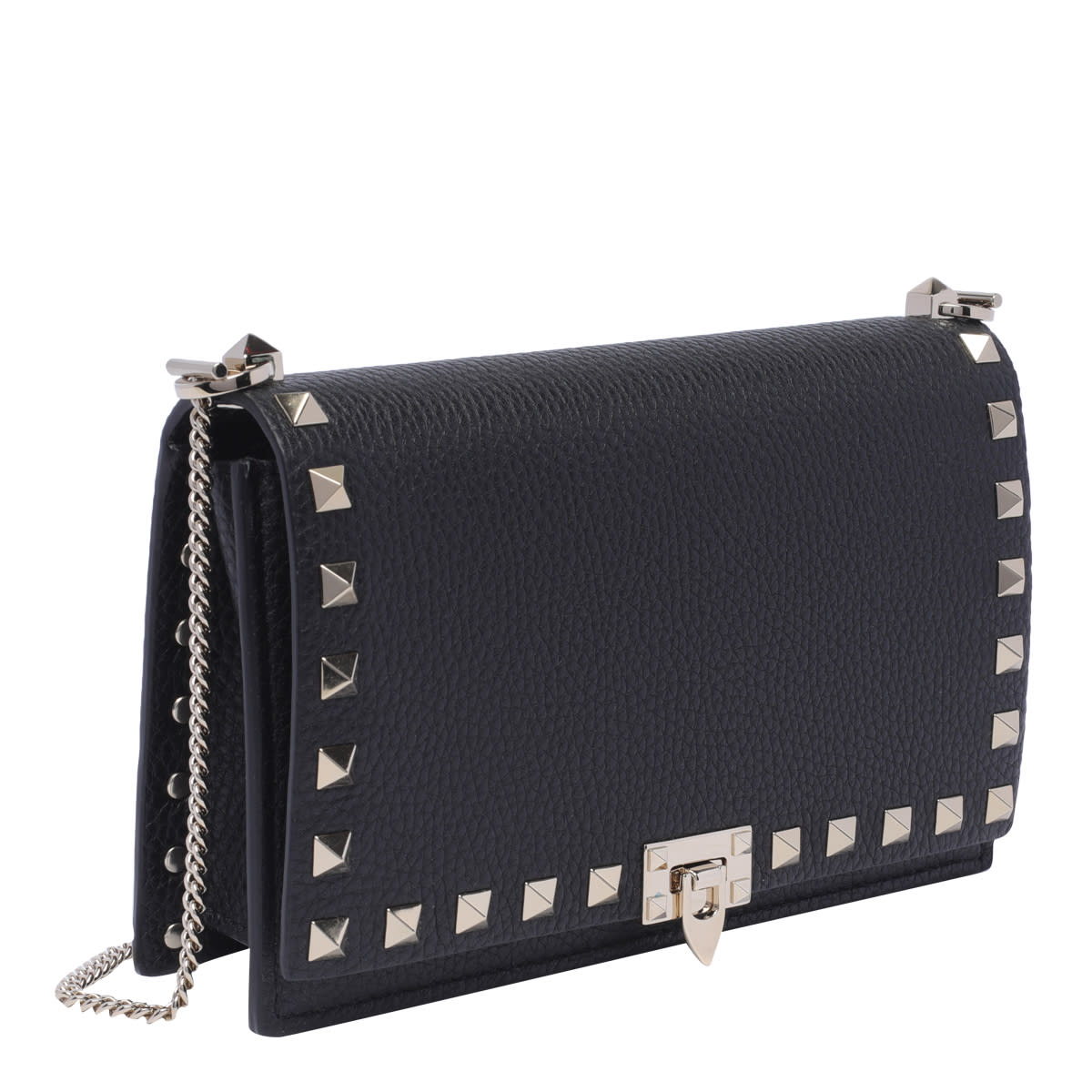 Shop Valentino Mini Rockstud Crossbody Bag In Black