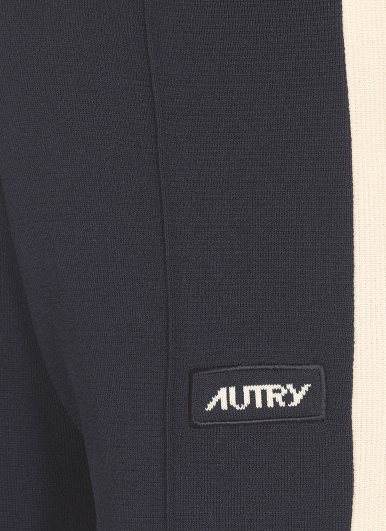 Shop Autry Viscose Pants With Logo In Blue