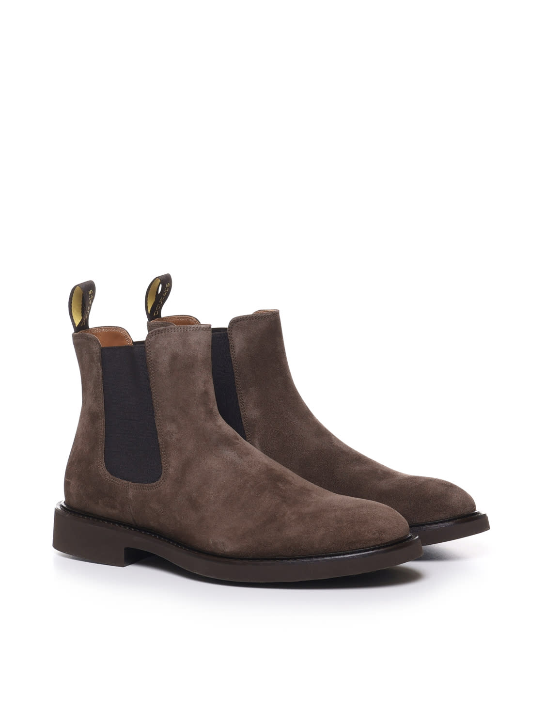 Shop Doucal's Chelsea Ankle Boot In Leather In Brown