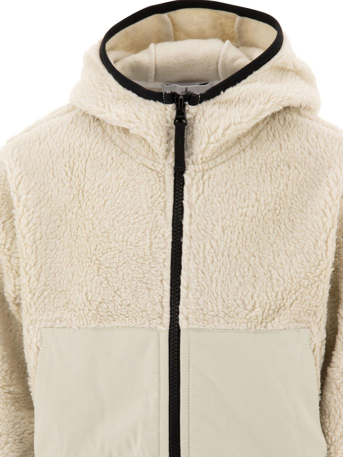 Stone Island Compass Patch Fleece Hoodie