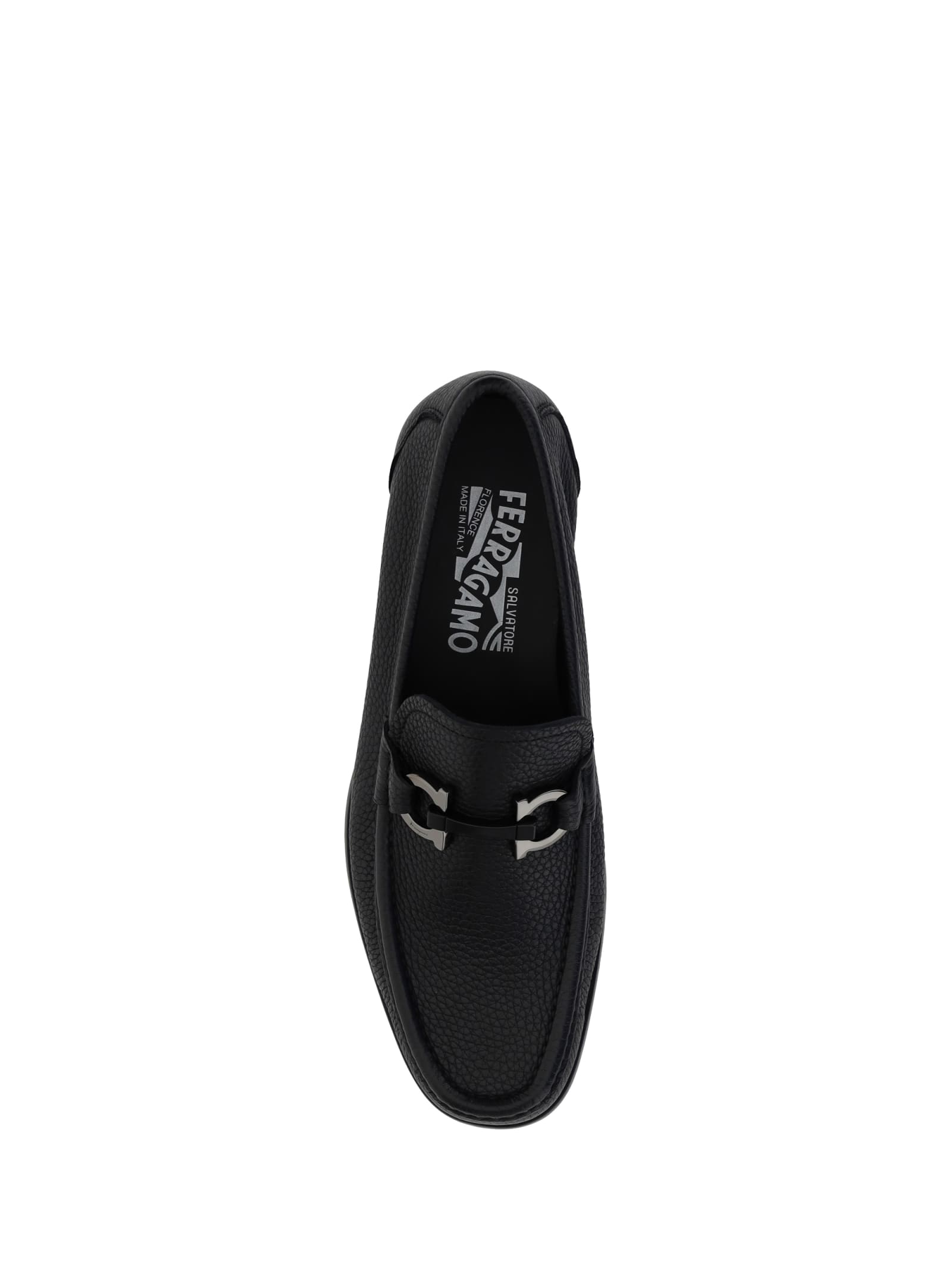 Shop Ferragamo Grandioso Loafers In Nero