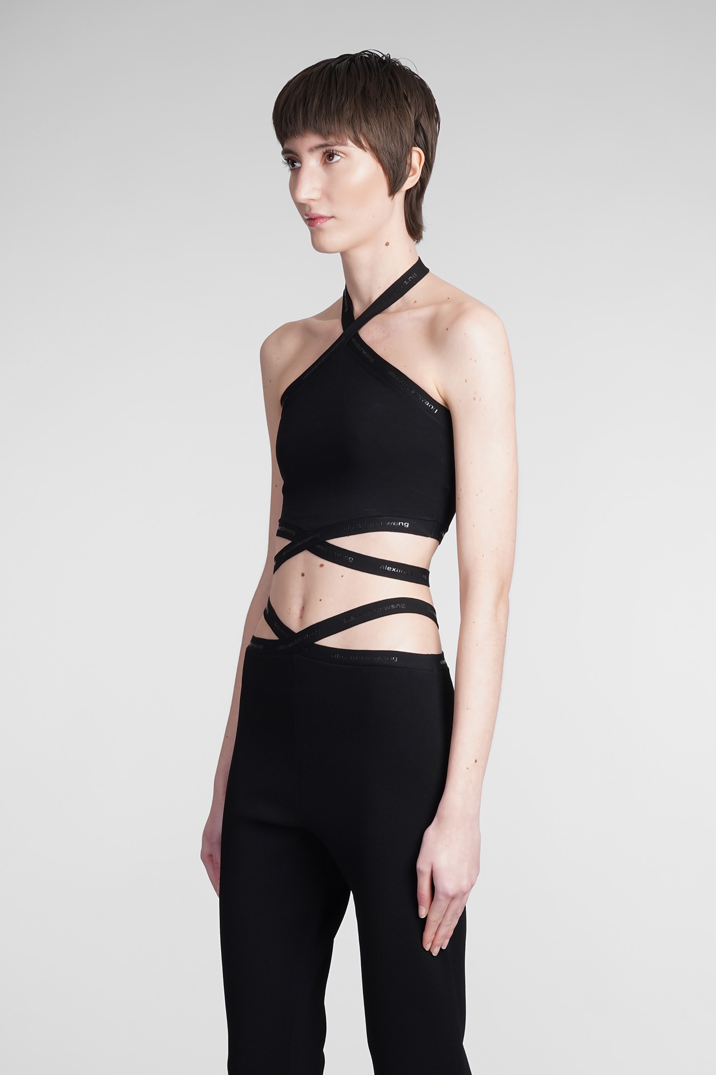 Alexander Wang Logo Top In Black