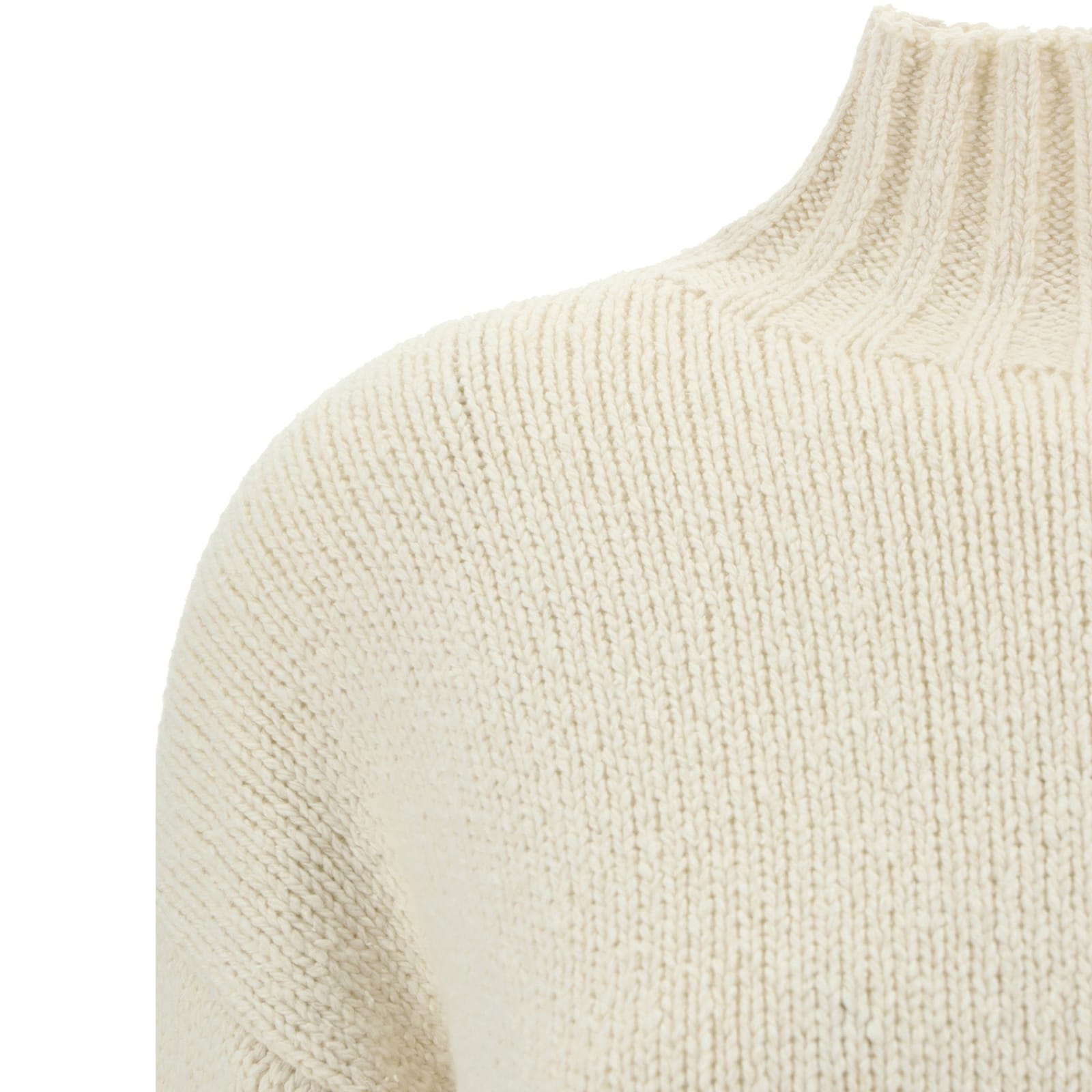 Jil Sander Wool And Silk Sweater Women In White