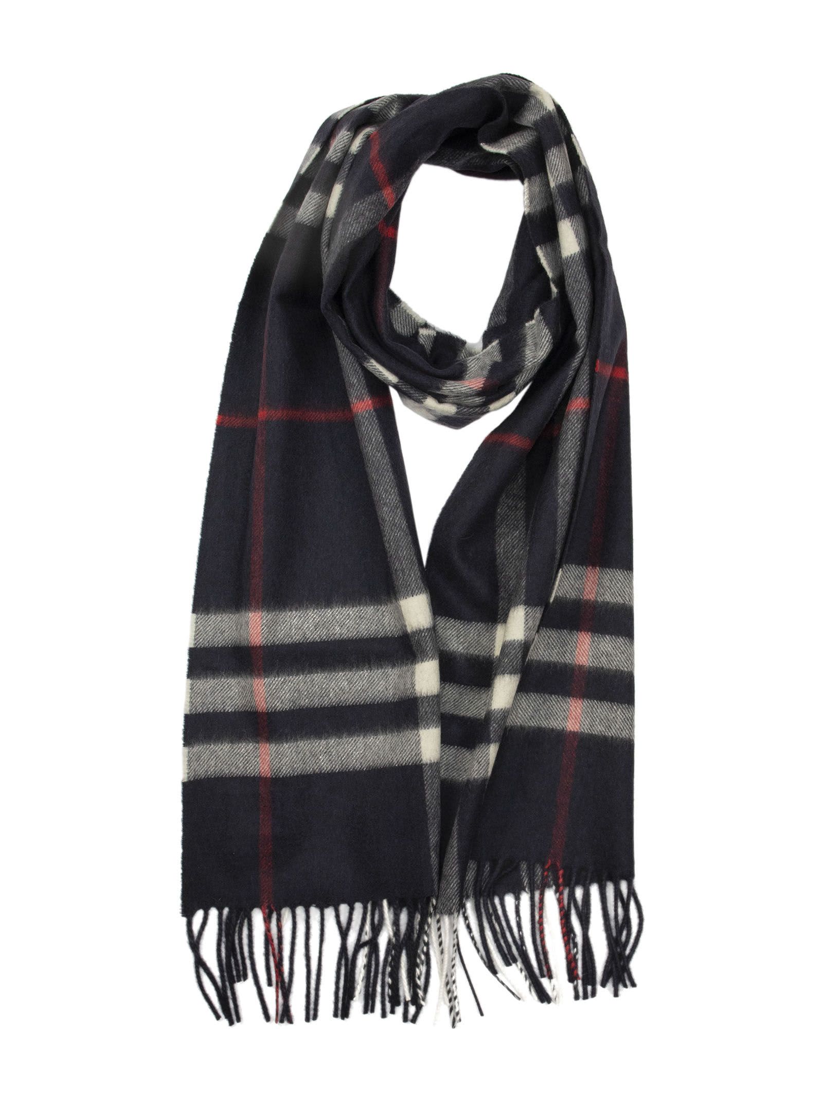 the classic check cashmere scarf burberry