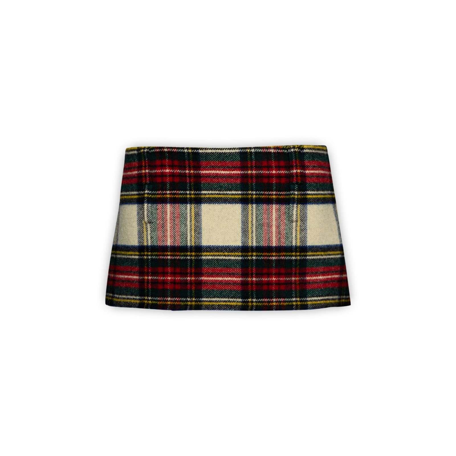 Miu Miu Checked Wool Mini Skirt