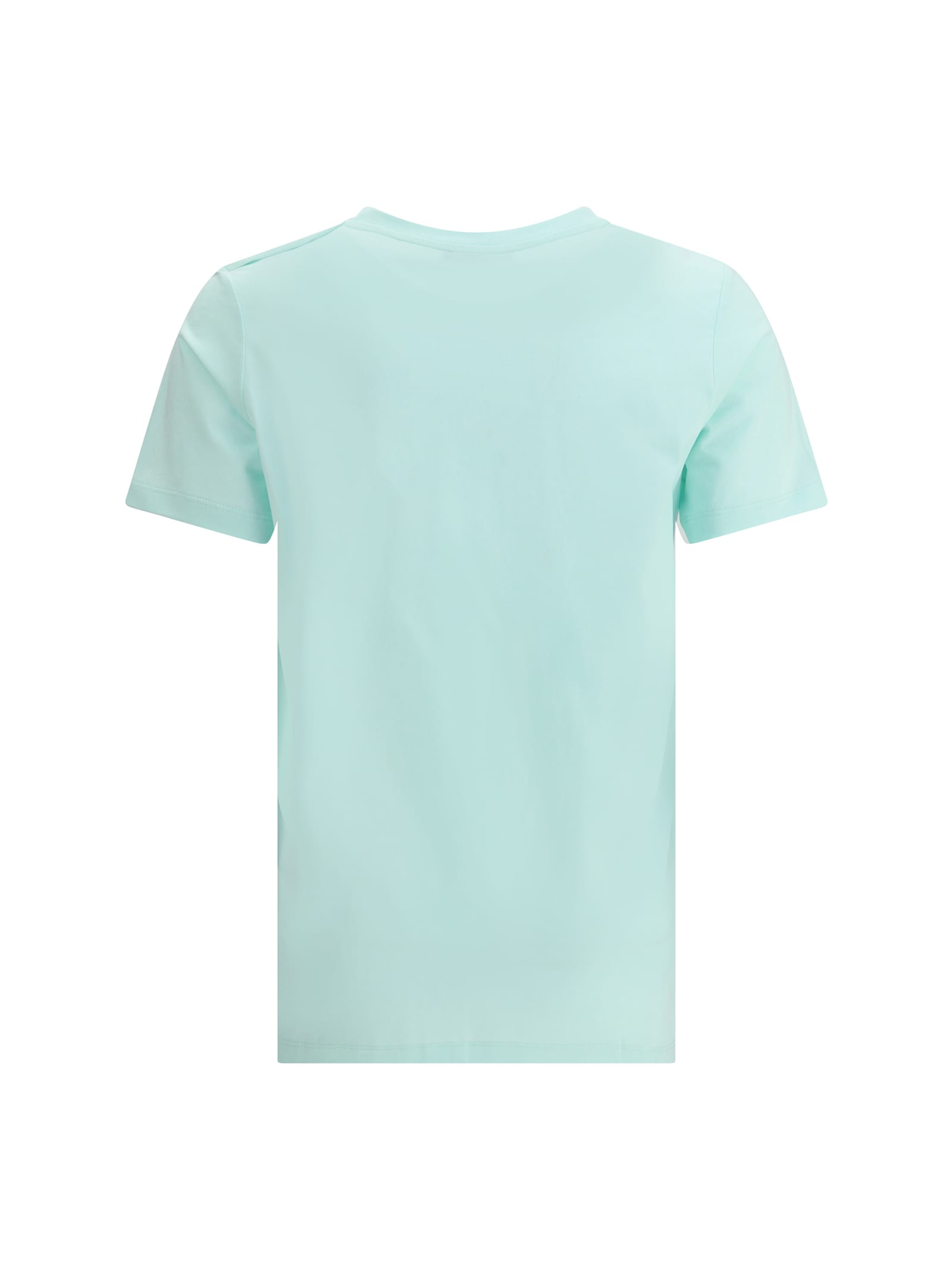 Balmain Logoed Crew Neck T-shirt With Embossed Buttons