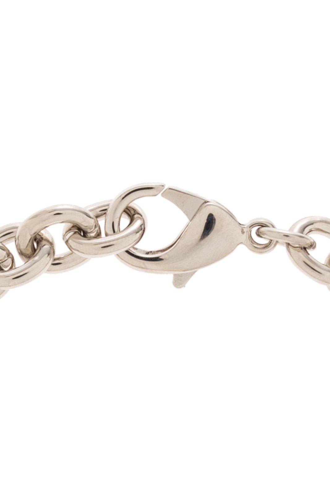 Shop Dsquared2 Logo Engraved Bracelet In Silver