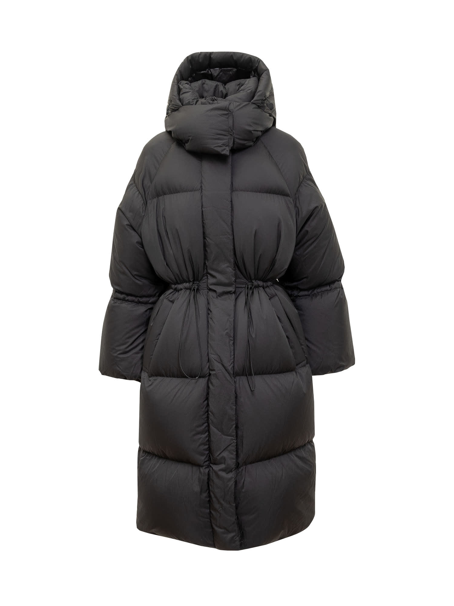 Oversized Down Jacket With Logo