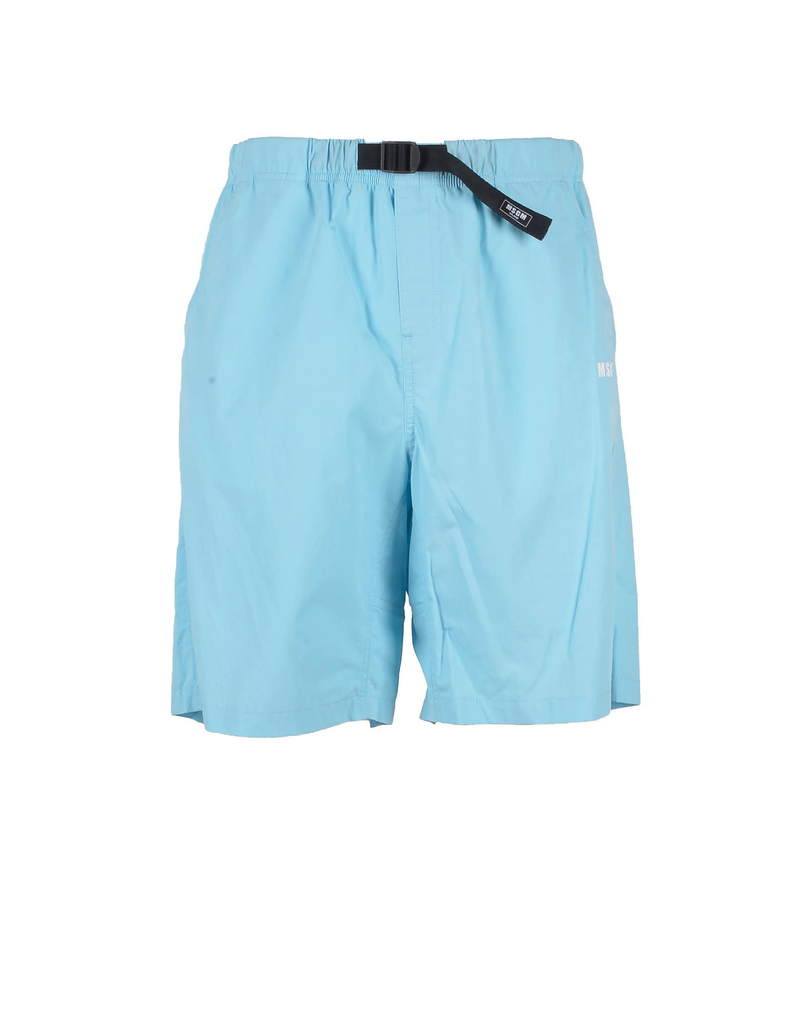 MSGM MENS SKY BLUE BERMUDA SHORTS