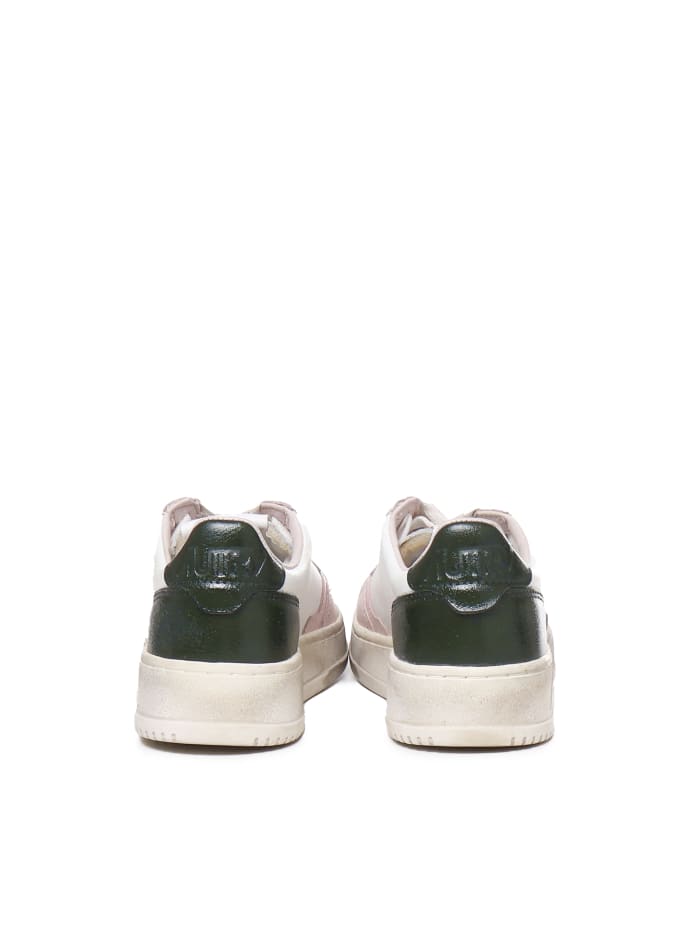 Autry Sup Vint Low Sneakers In Bianco
