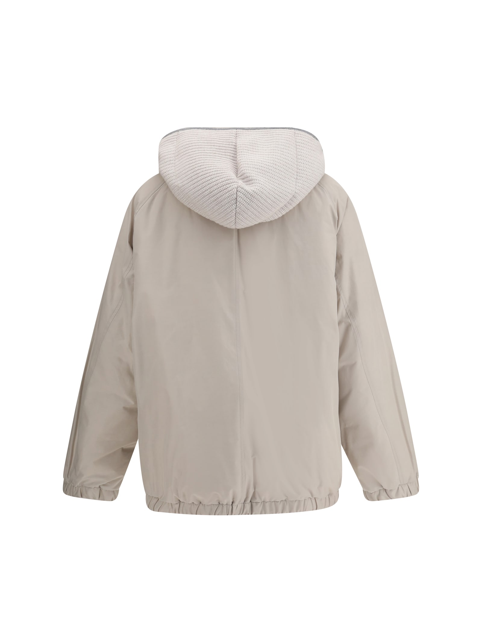 Brunello Cucinelli Padded Down Jacket In Neutral