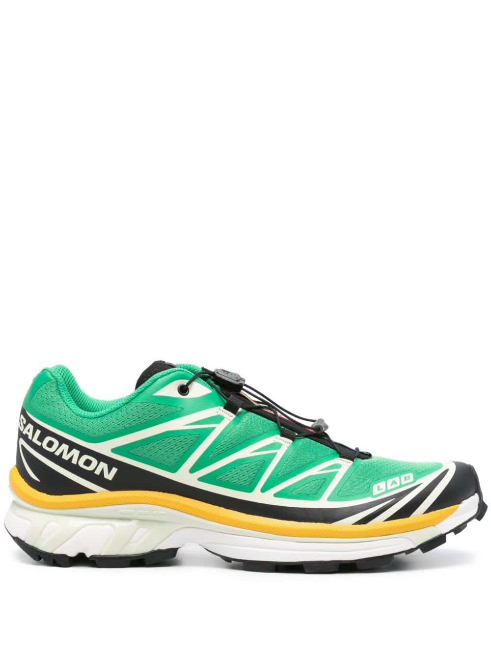 Shop Salomon Xt-6 Sneakers In Bright Green Black Sulphur