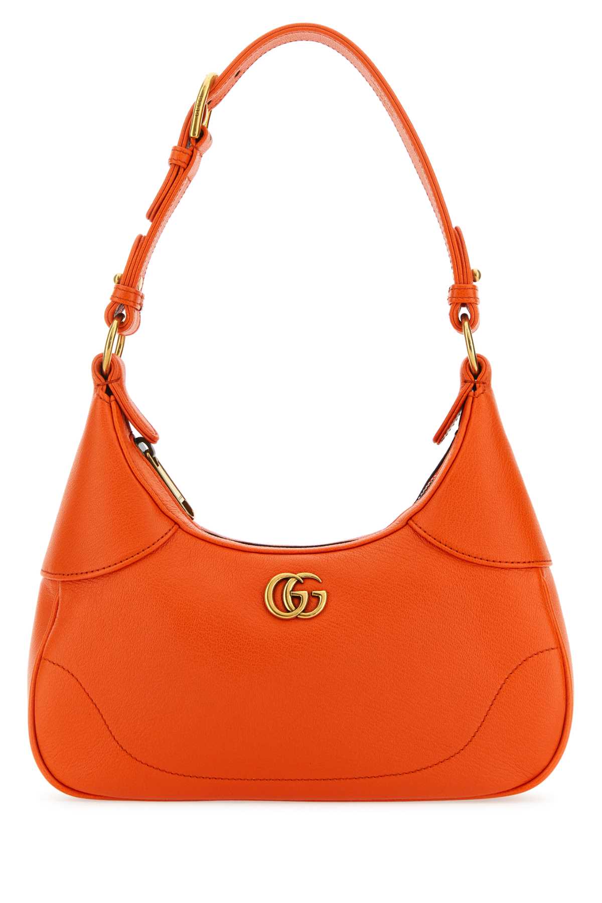 Shop Gucci Orange Leather Small Aphrodite Handbag In Deeporange