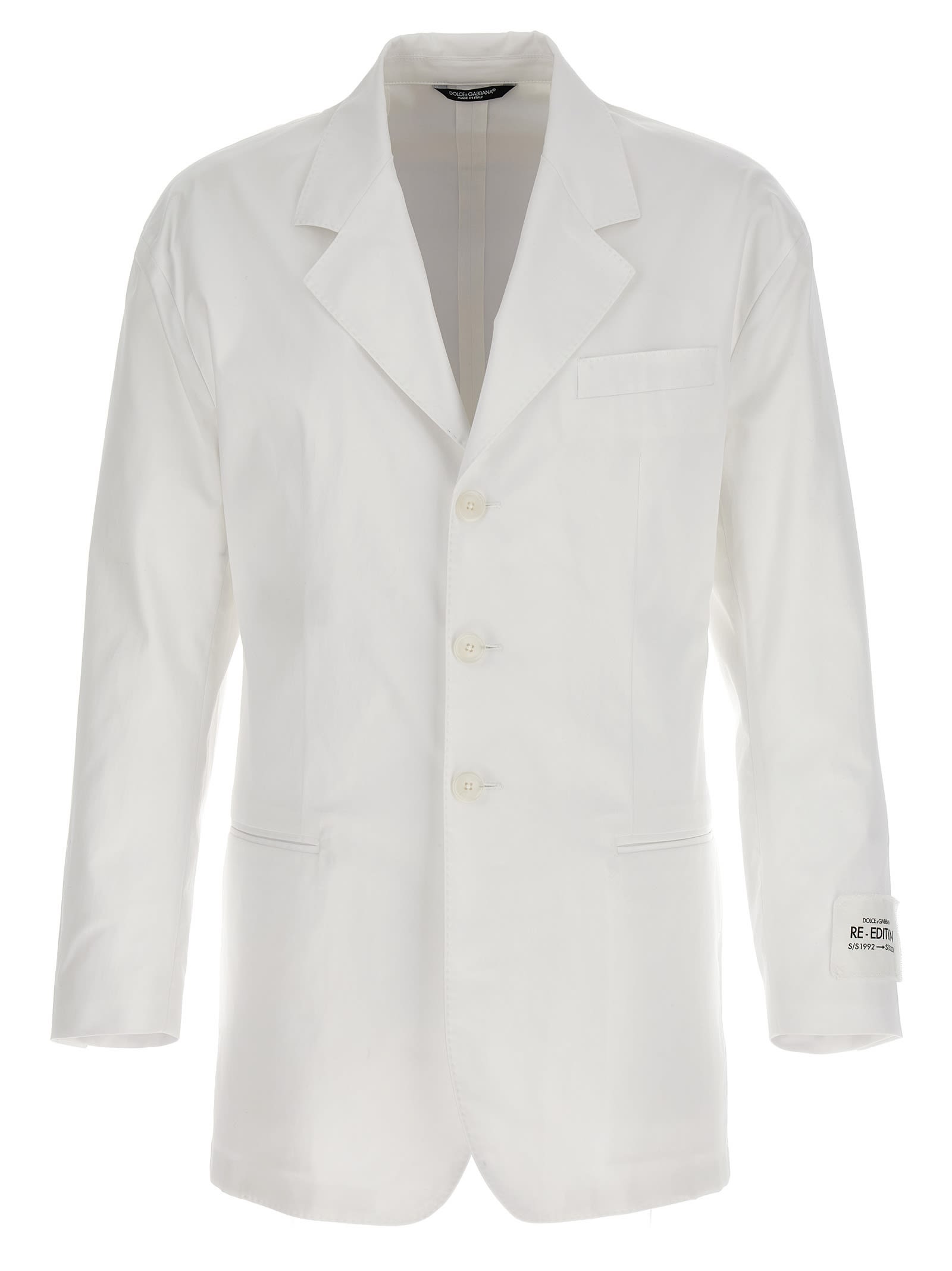 Shop Dolce & Gabbana Re-edition S/s 1992 Blazer Jacket In White