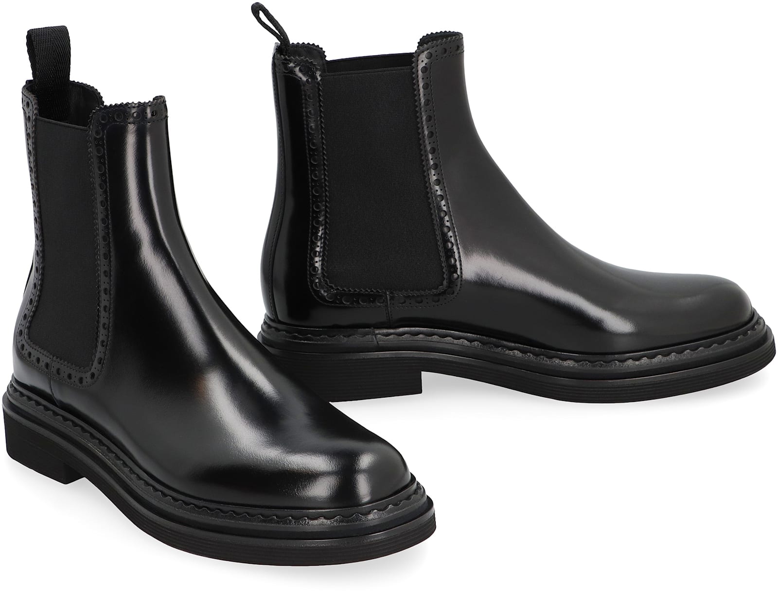 Shop Dolce & Gabbana Leather Chelsea Boots In Black