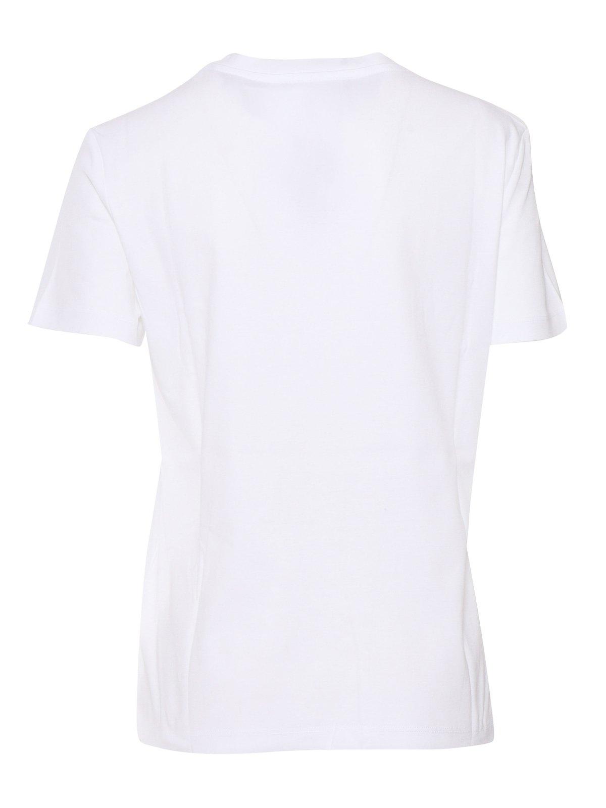Max Mara Crewneck Short-sleeved T-shirt In White