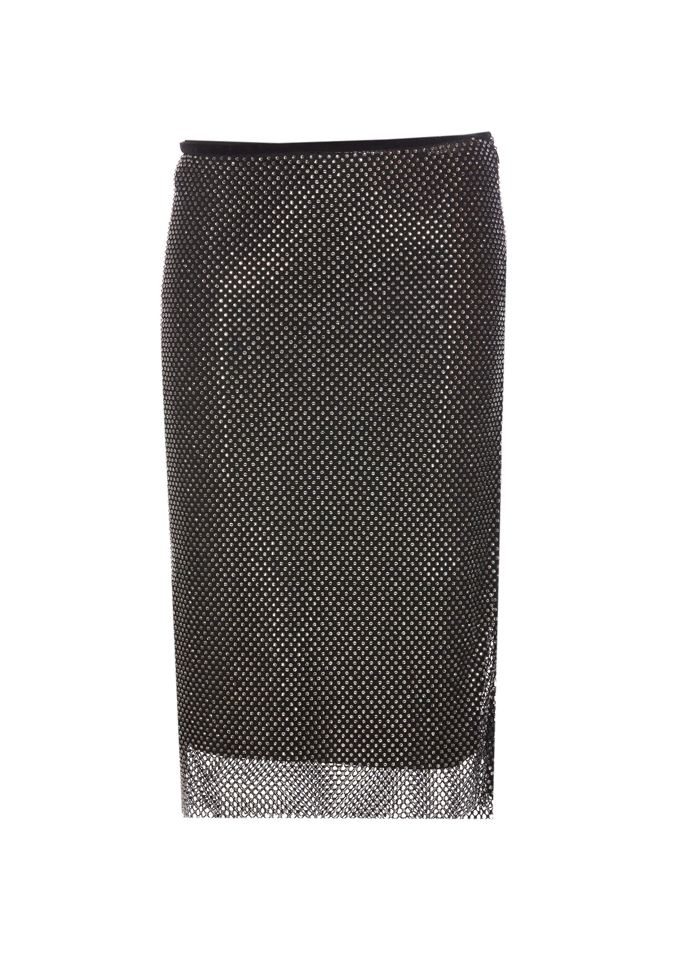 Shop Sportmax Strass And Tulle Skirt In Black