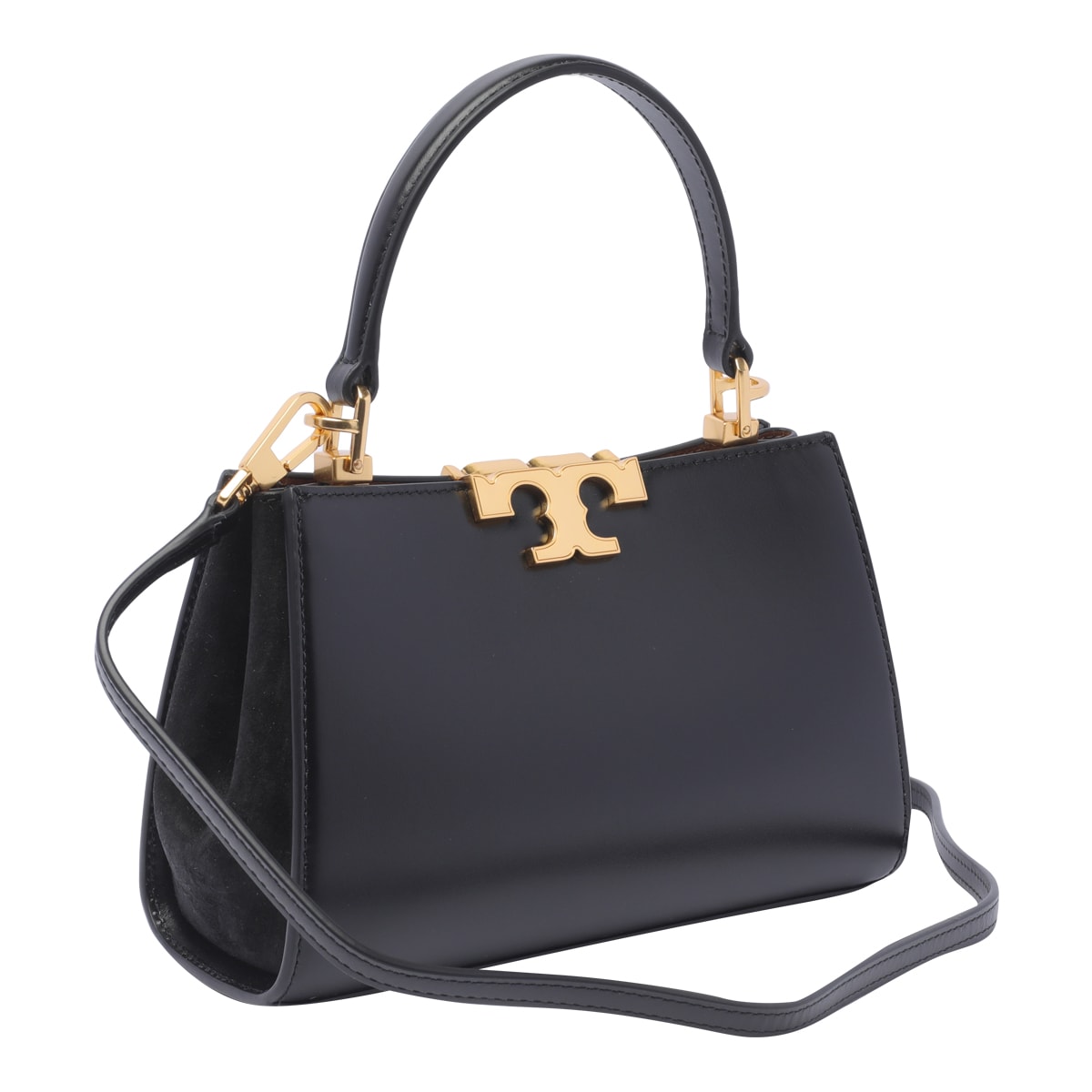 Shop Tory Burch Mini Eleanor Handbag In Black