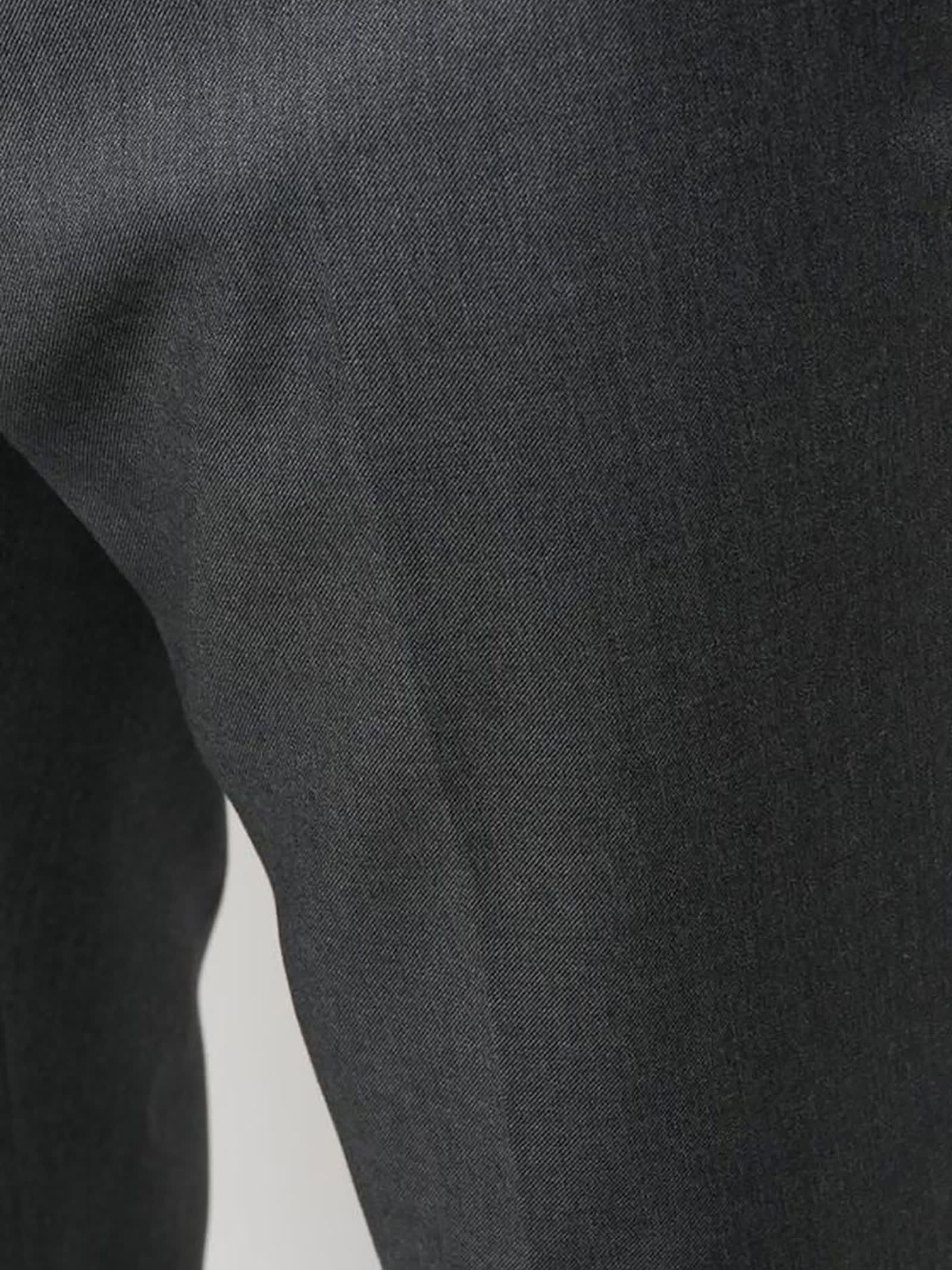 Shop Incotex Charcoal Grey Virgin Wool Trousers