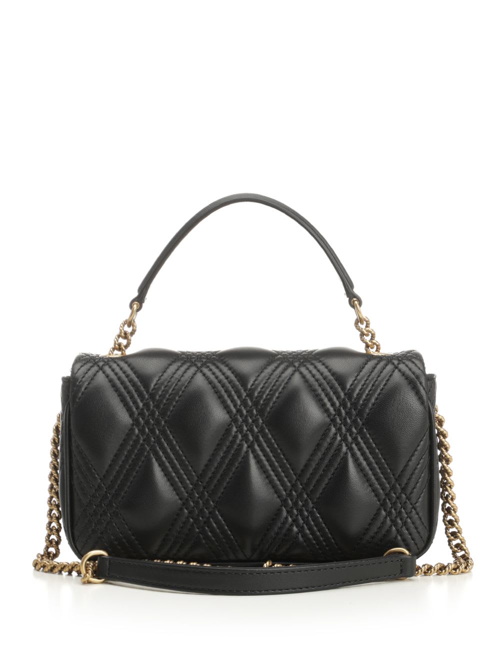 Valentino Grain Leather Mini 'rockstud' Hobo Bag In Black