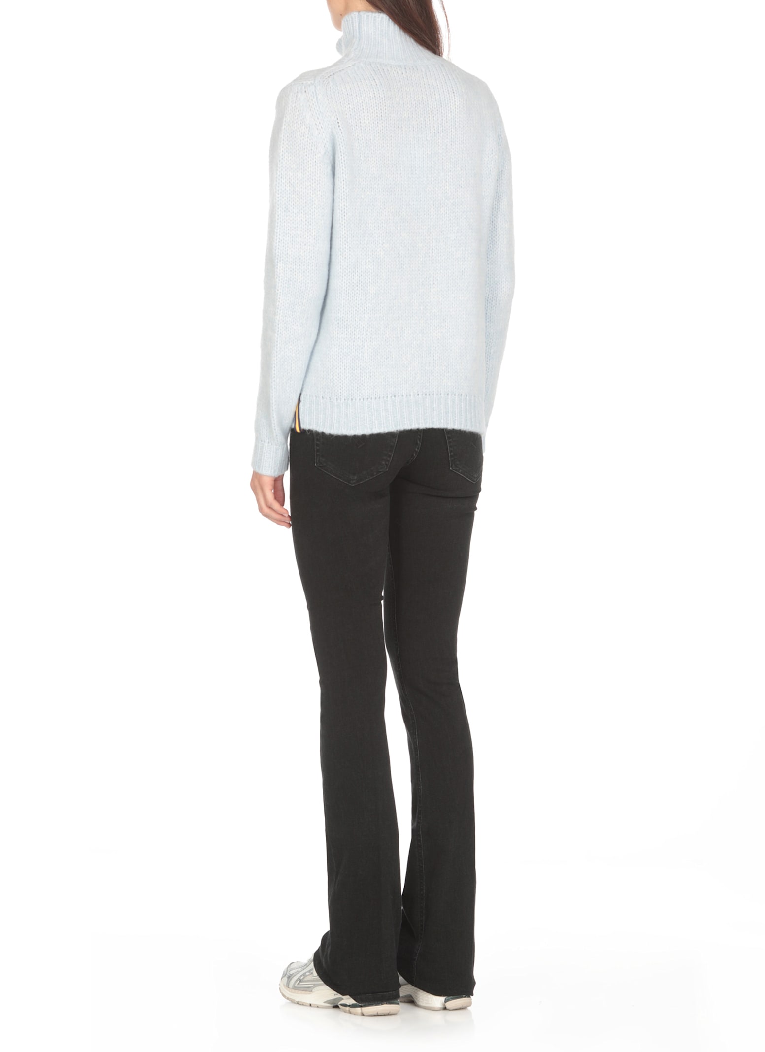 Shop K-way Fuzzy Sweater In Light Blue