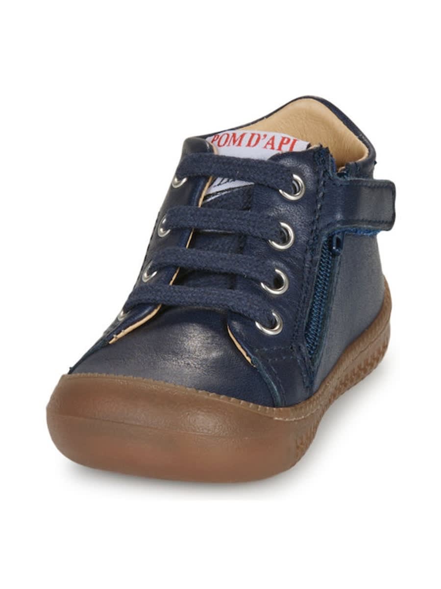 Pom D'api Lace-up Boots In Blue