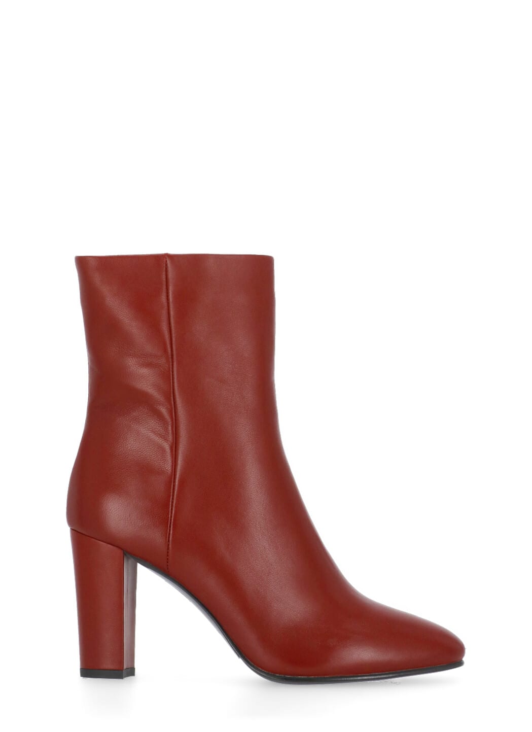 Julie Dee Leather Boots In Burgundy