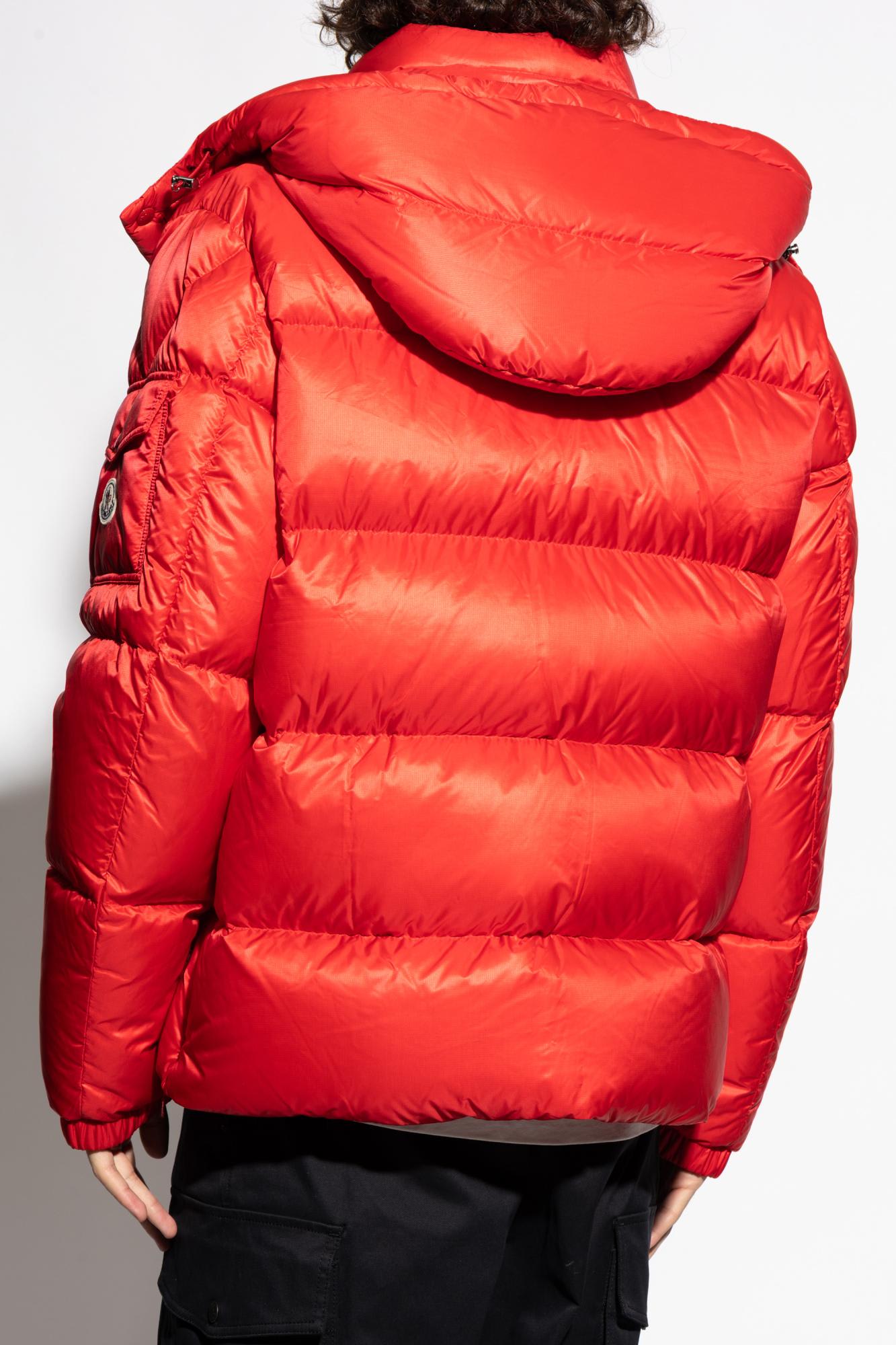 Moncler Couyere Hooded Down Jacket In Red