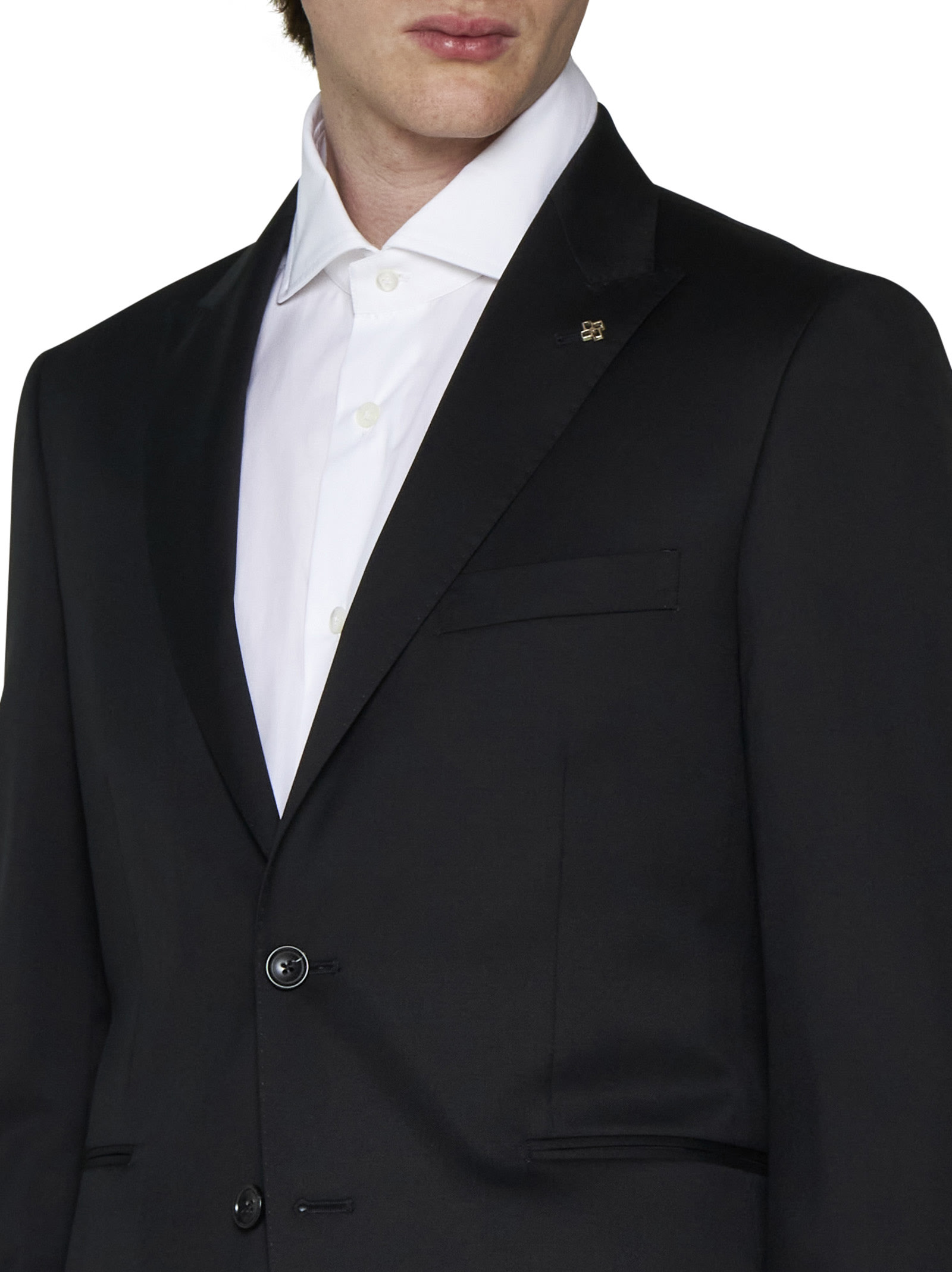 Shop Tagliatore Suit In Black