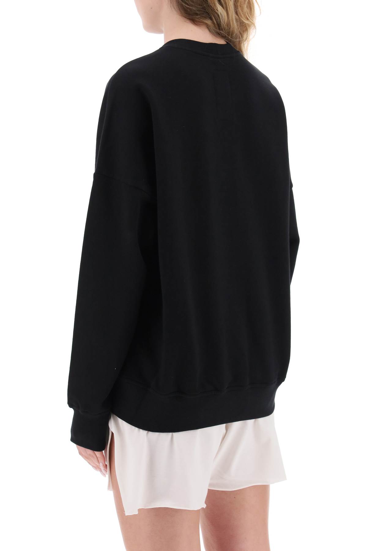 Shop Rick Owens X Champion Champion X Crew-neck Sweatshirt With Logo Embroidery In Black