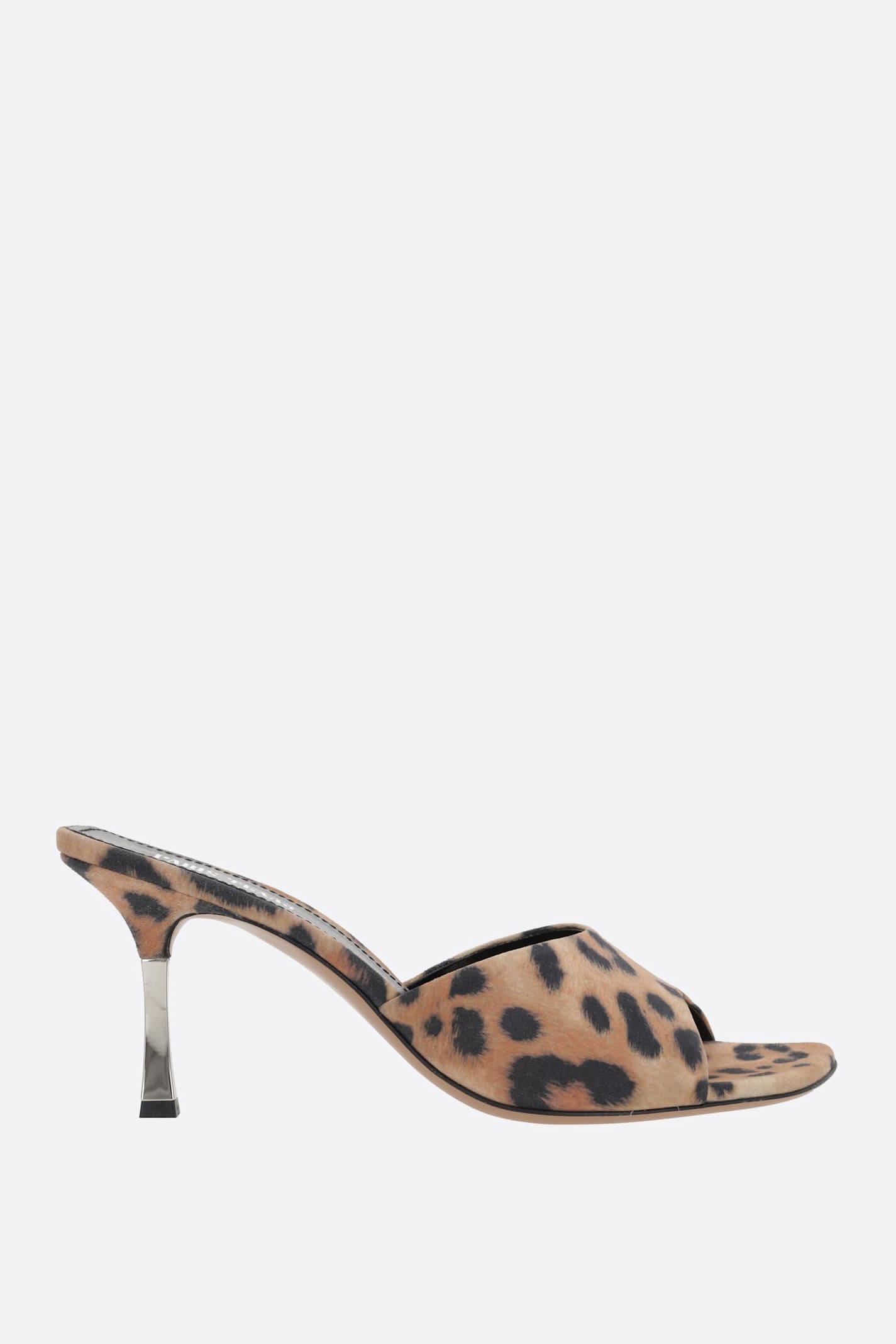 PARIS TEXAS LORENA MULE SANDALS IN PRINTED SUEDE