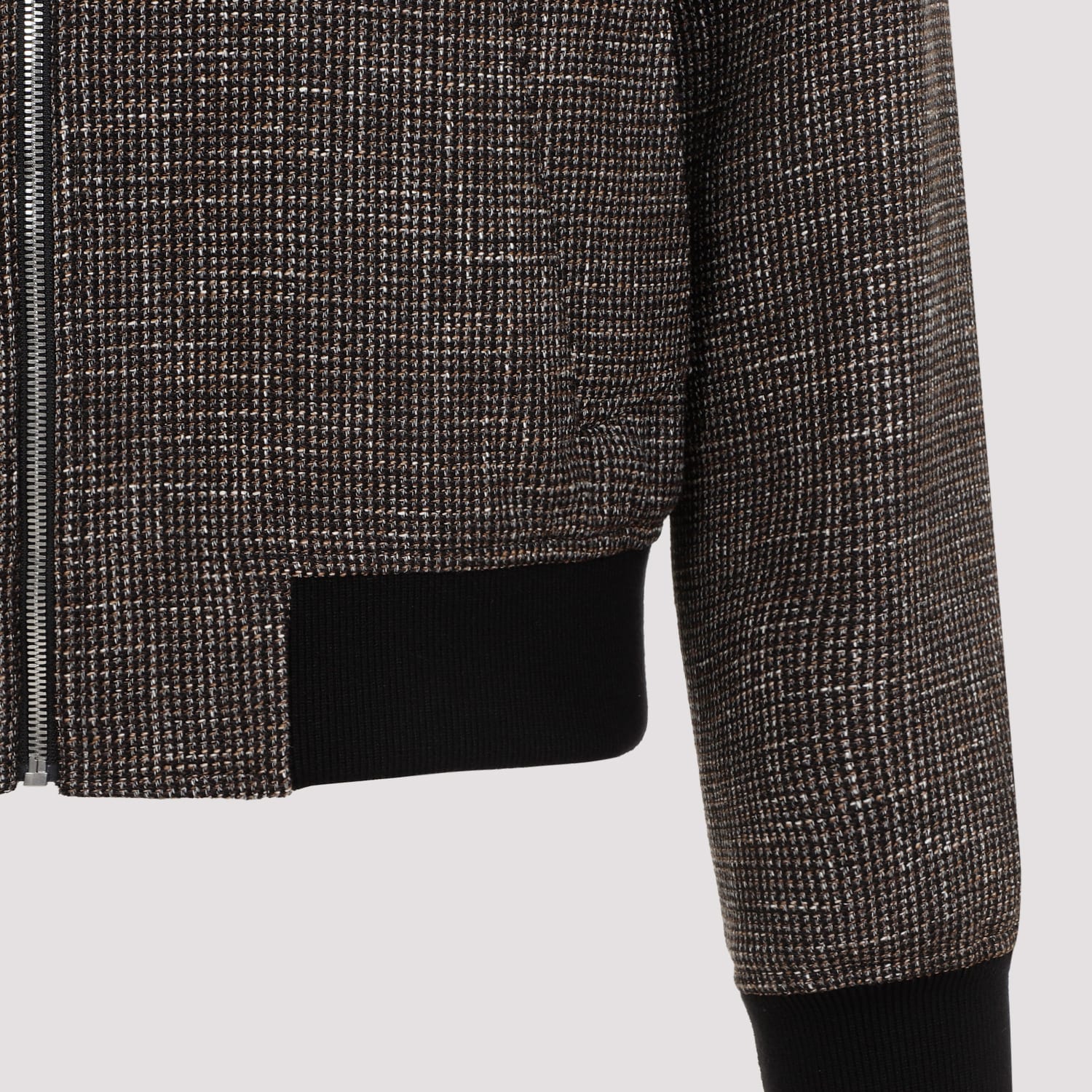 Shop Bottega Veneta Blouson In Black Charcoal