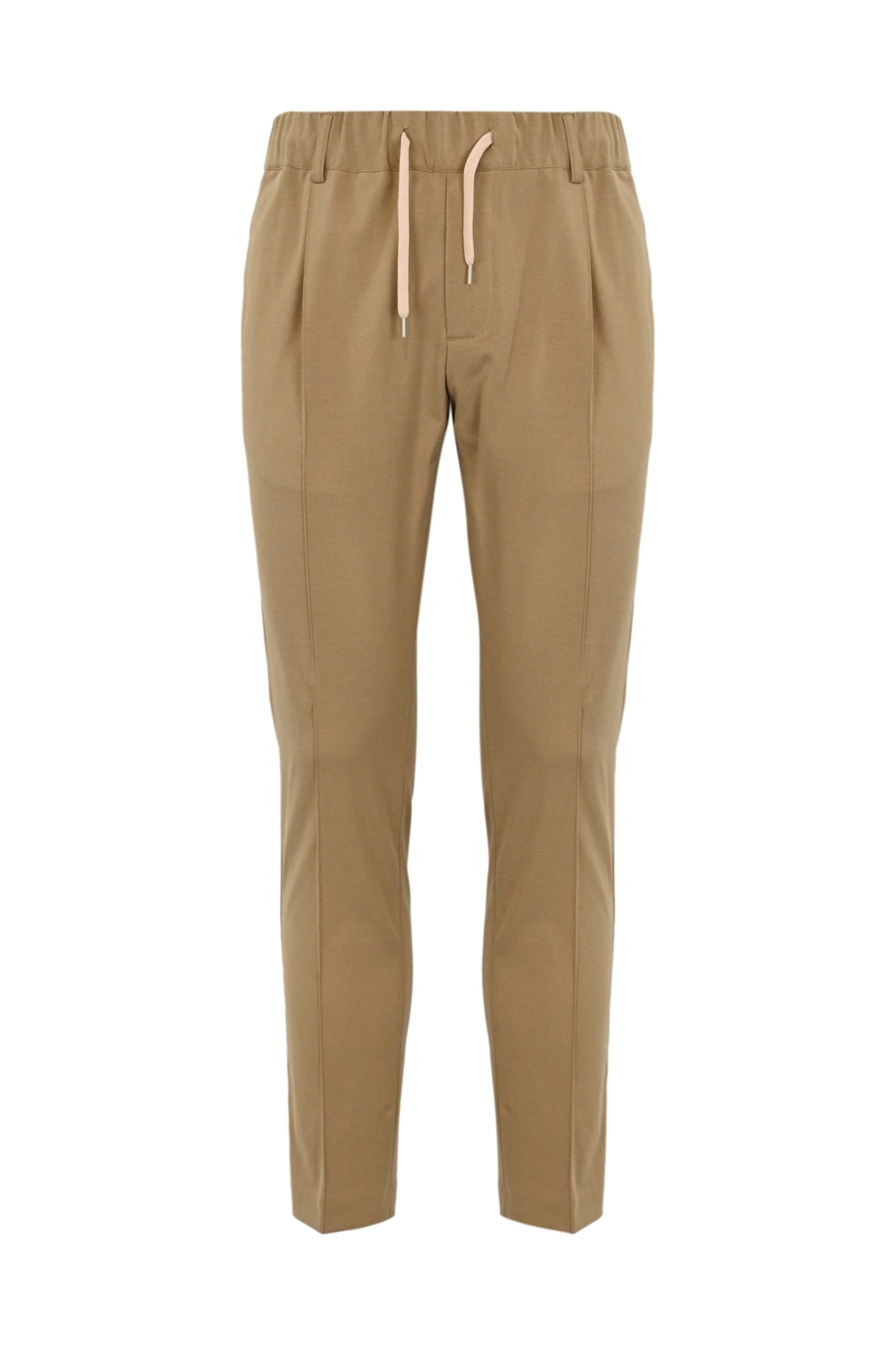 Shop Daniele Alessandrini Jogger Trousers With Drawstring In Sabbia