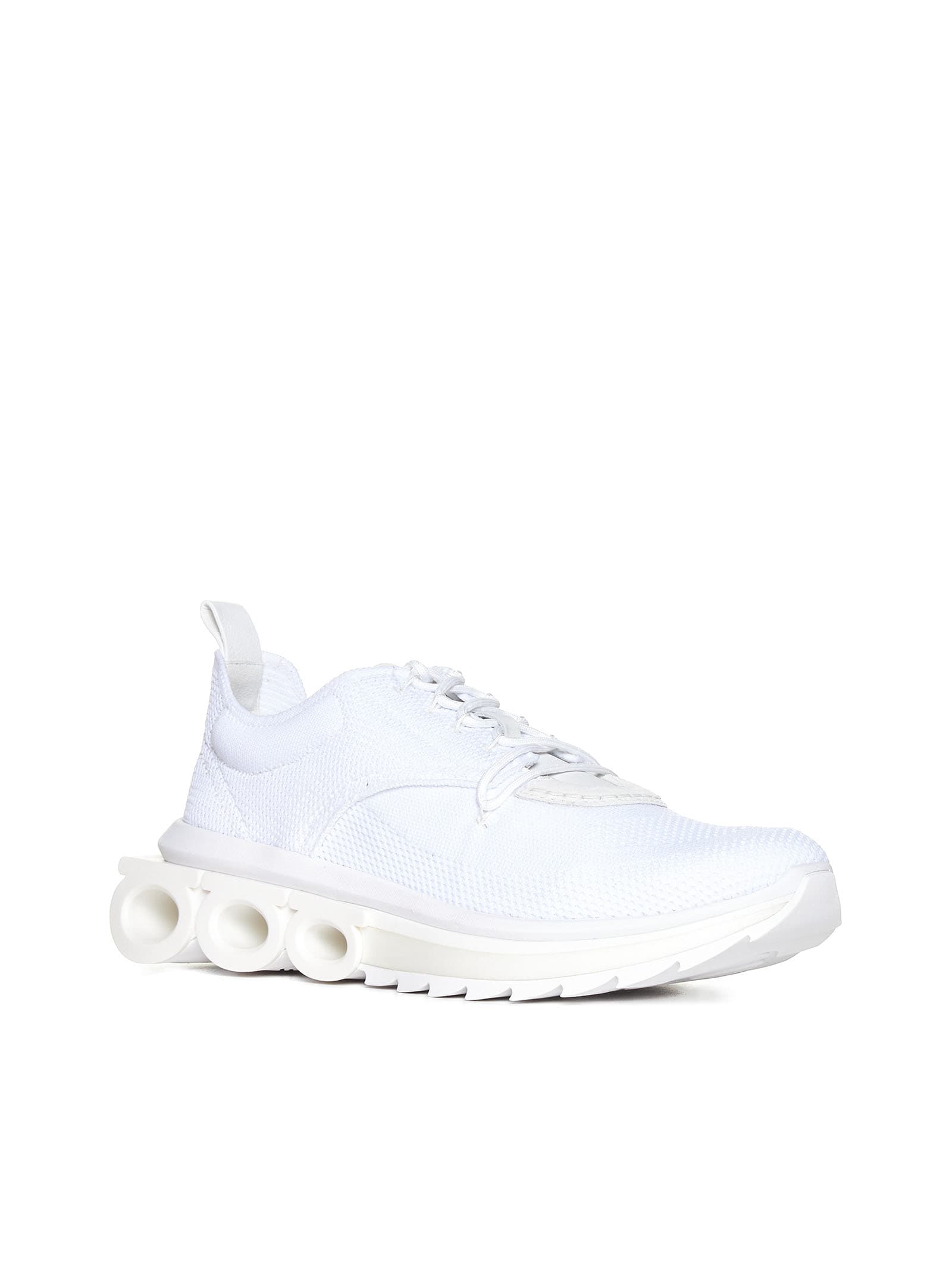 Shop Ferragamo Sneakers In White